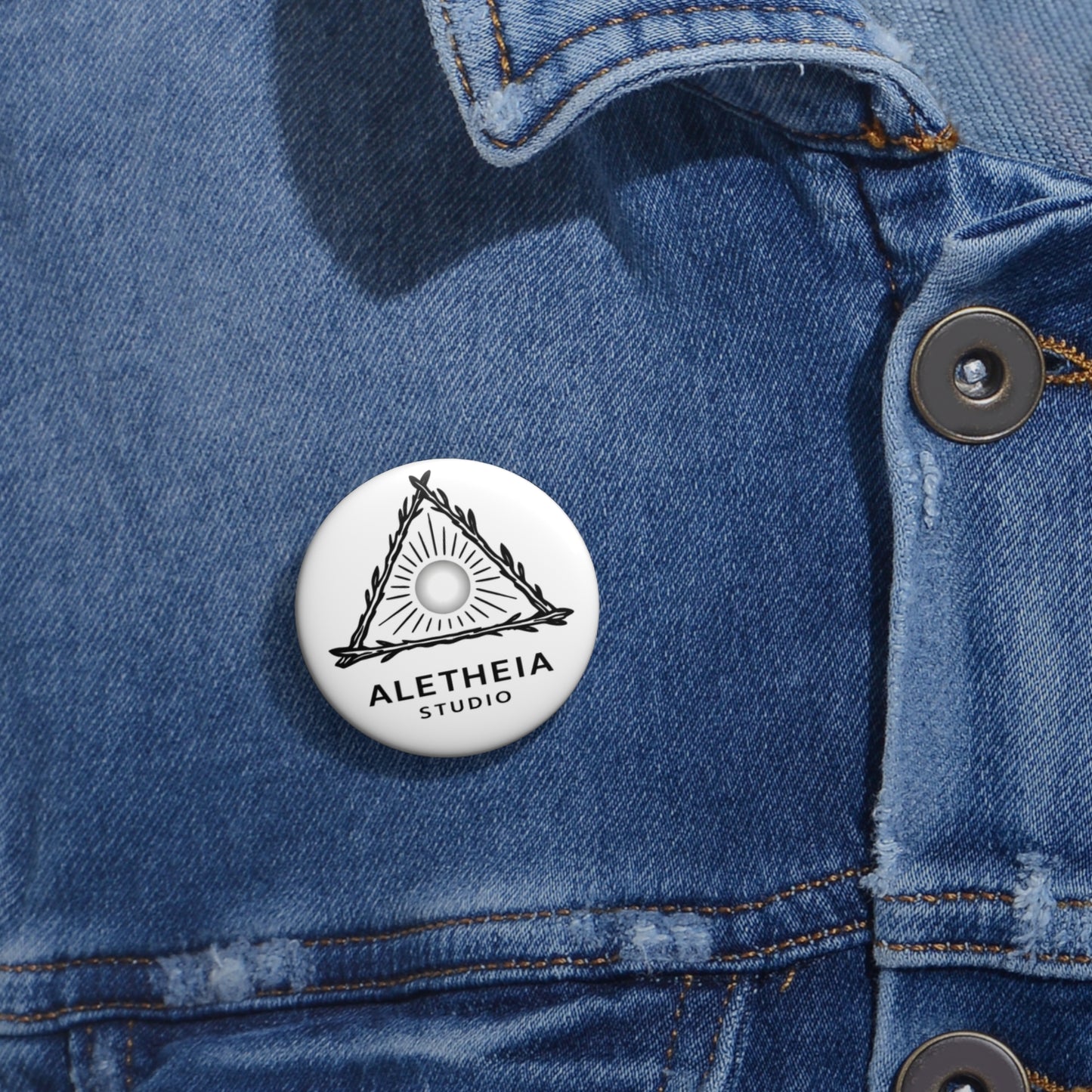 Pin Button — Aletheia Studio Logo Enamel Button