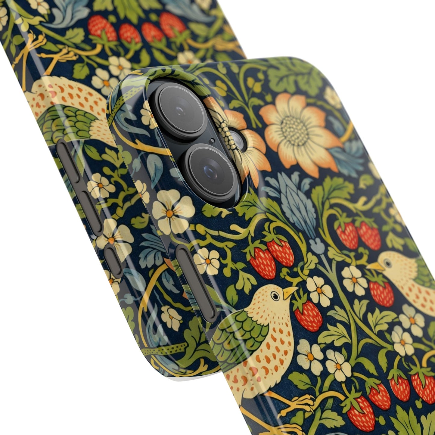 Slim Phone Case — Vintage William Morris Strawberry Thief Floral Pattern
