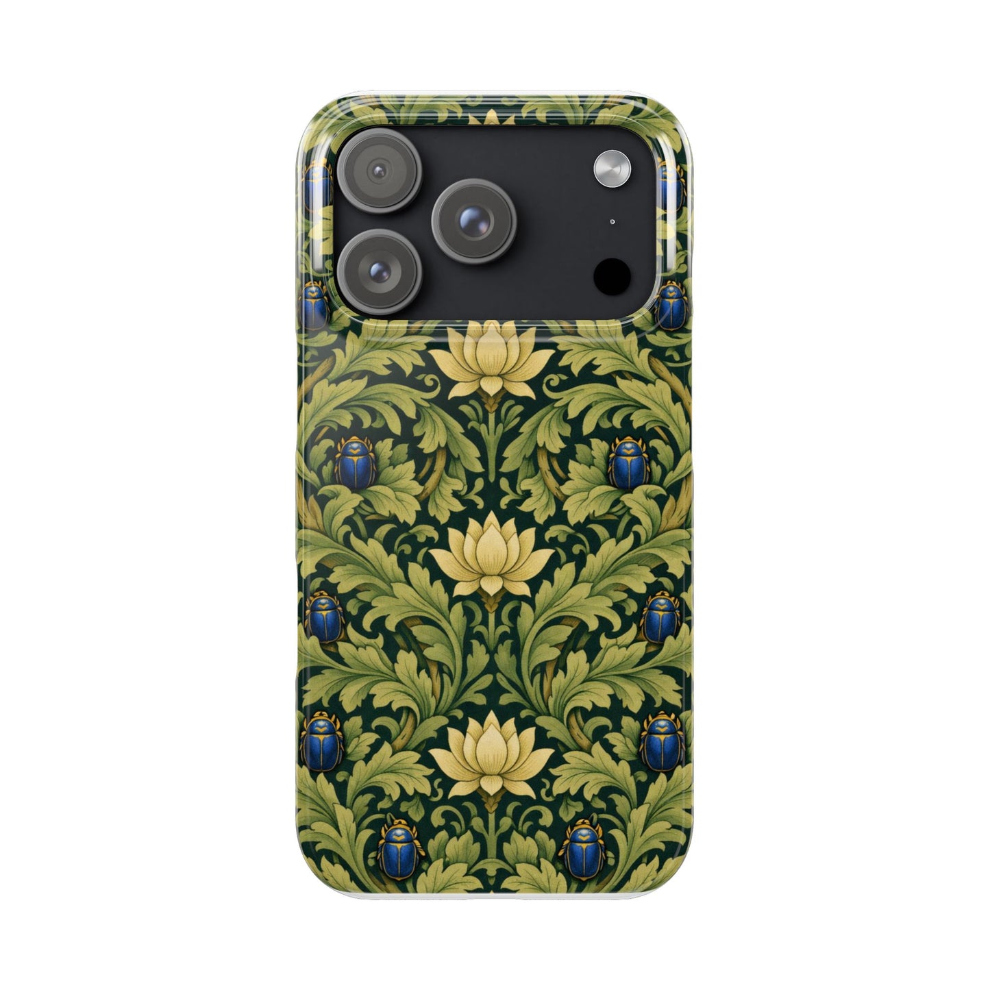Vintage William Morris Green Lotus & Beetle Slim Phone Case