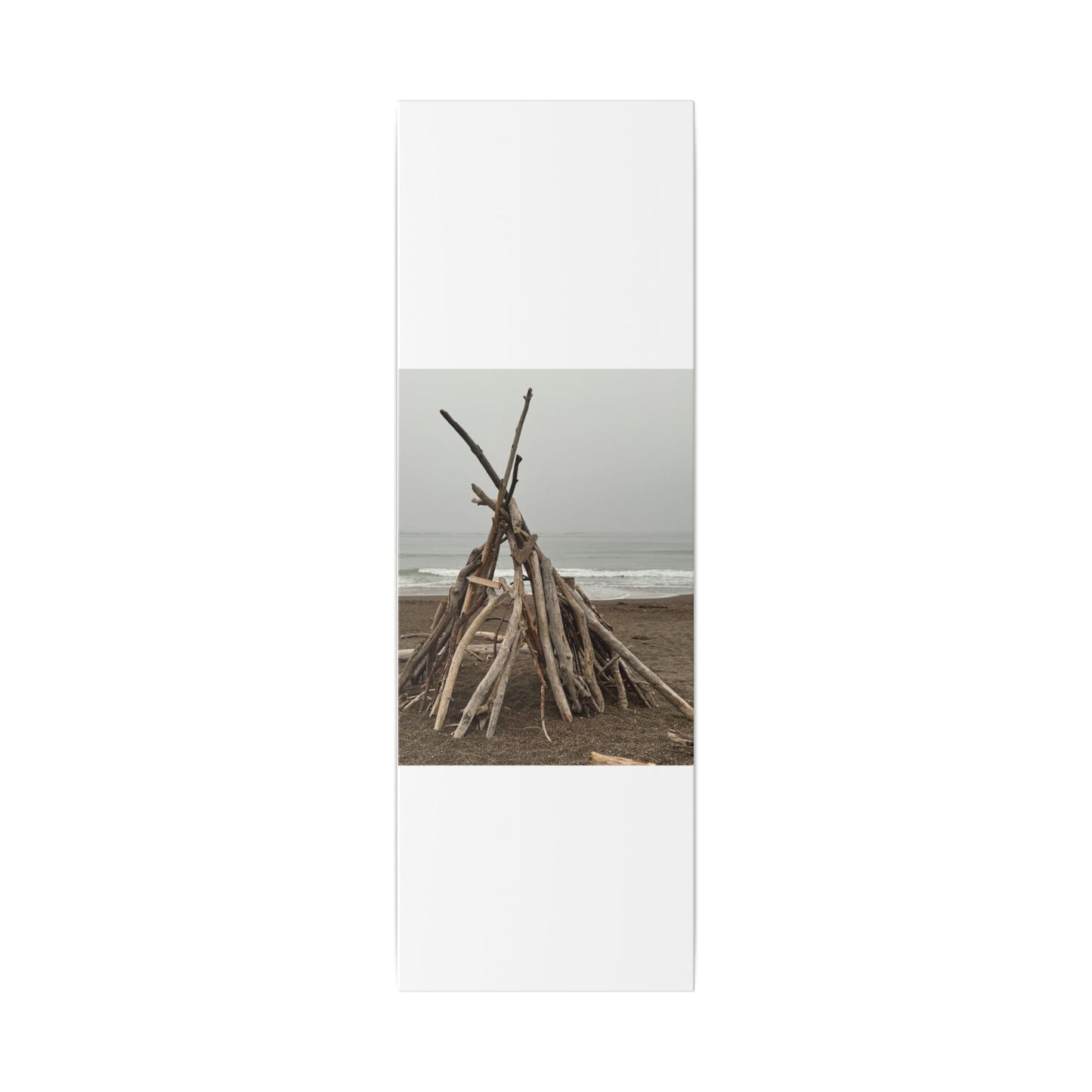 Driftwood Teepee Beach Driftwood Canvas