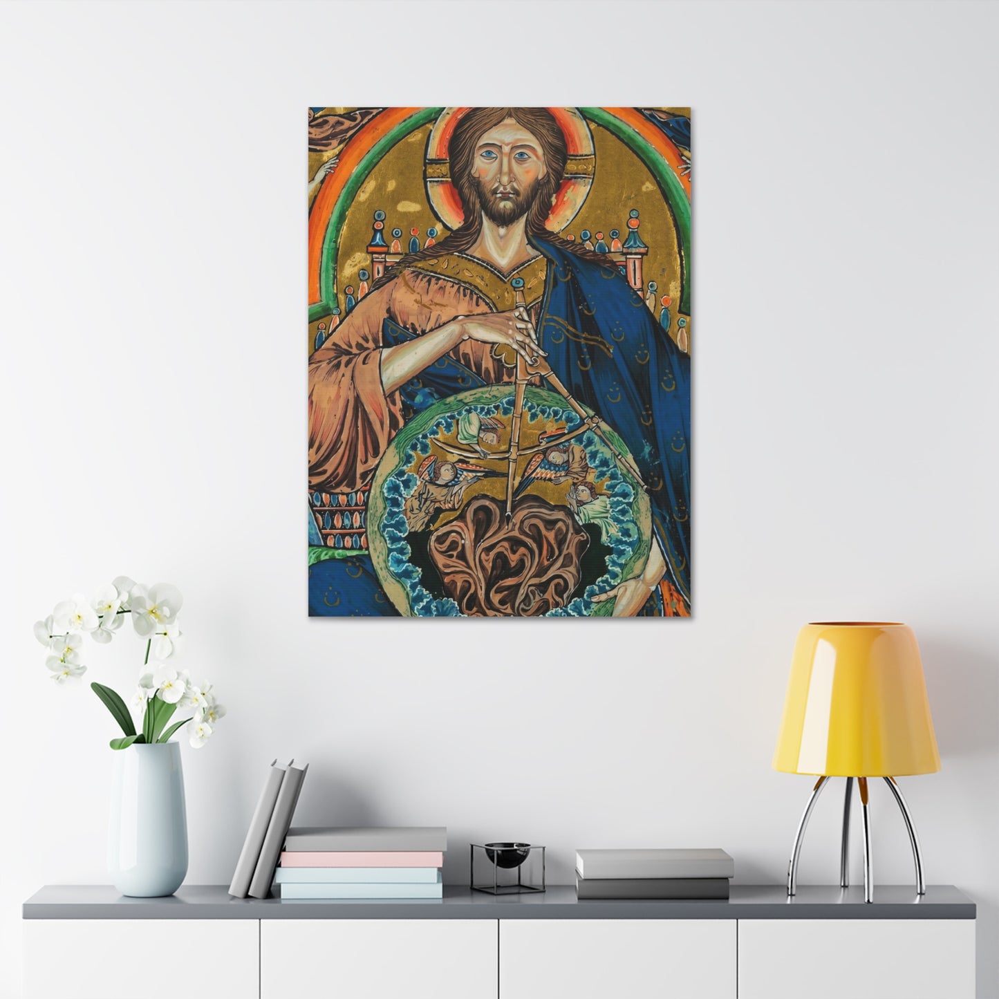 Religious Icon Canvas Print — Christ Pantokrator Stretched 1.5"
