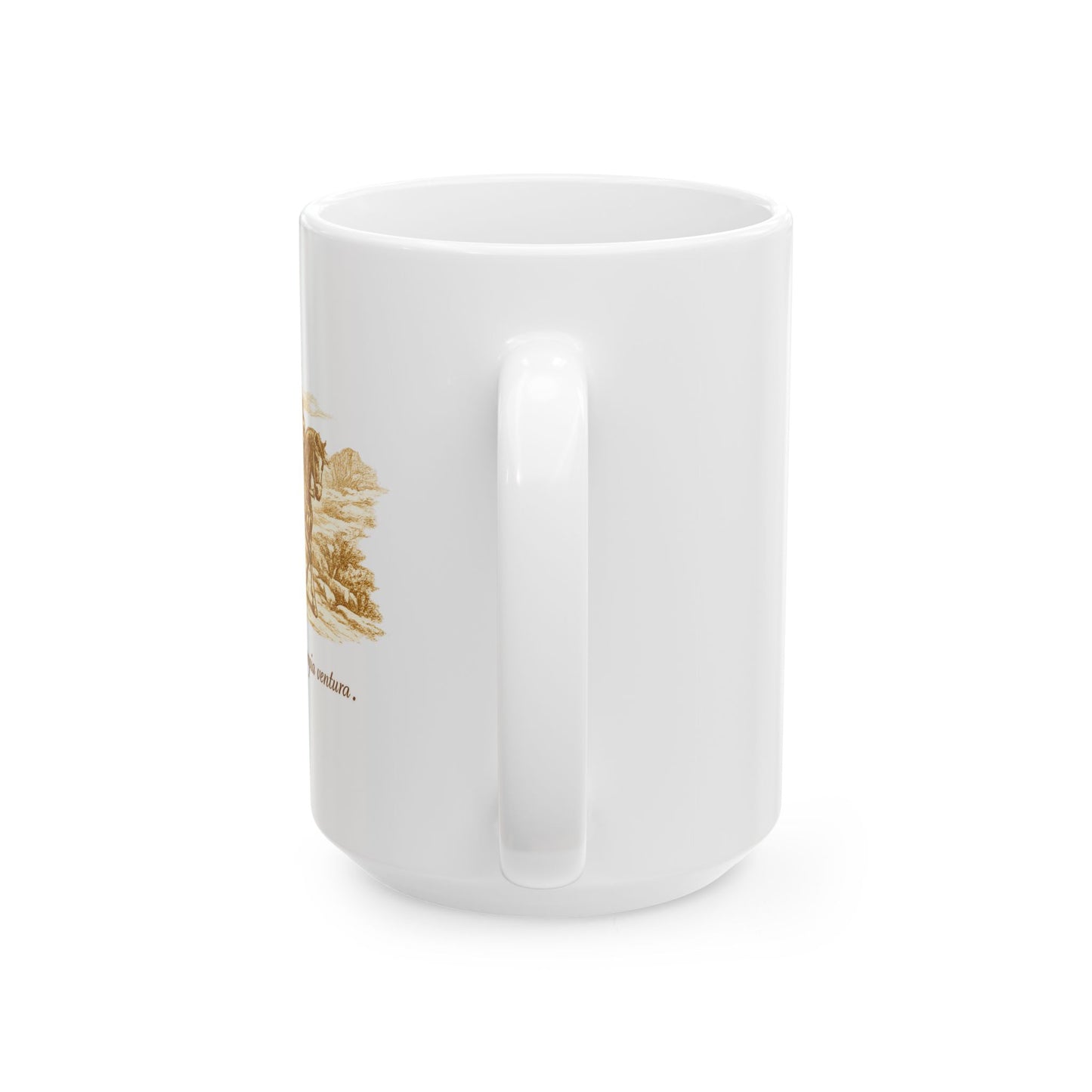 Don Quixote Ceramic Mug – Sepia Print | Cervantes Quote