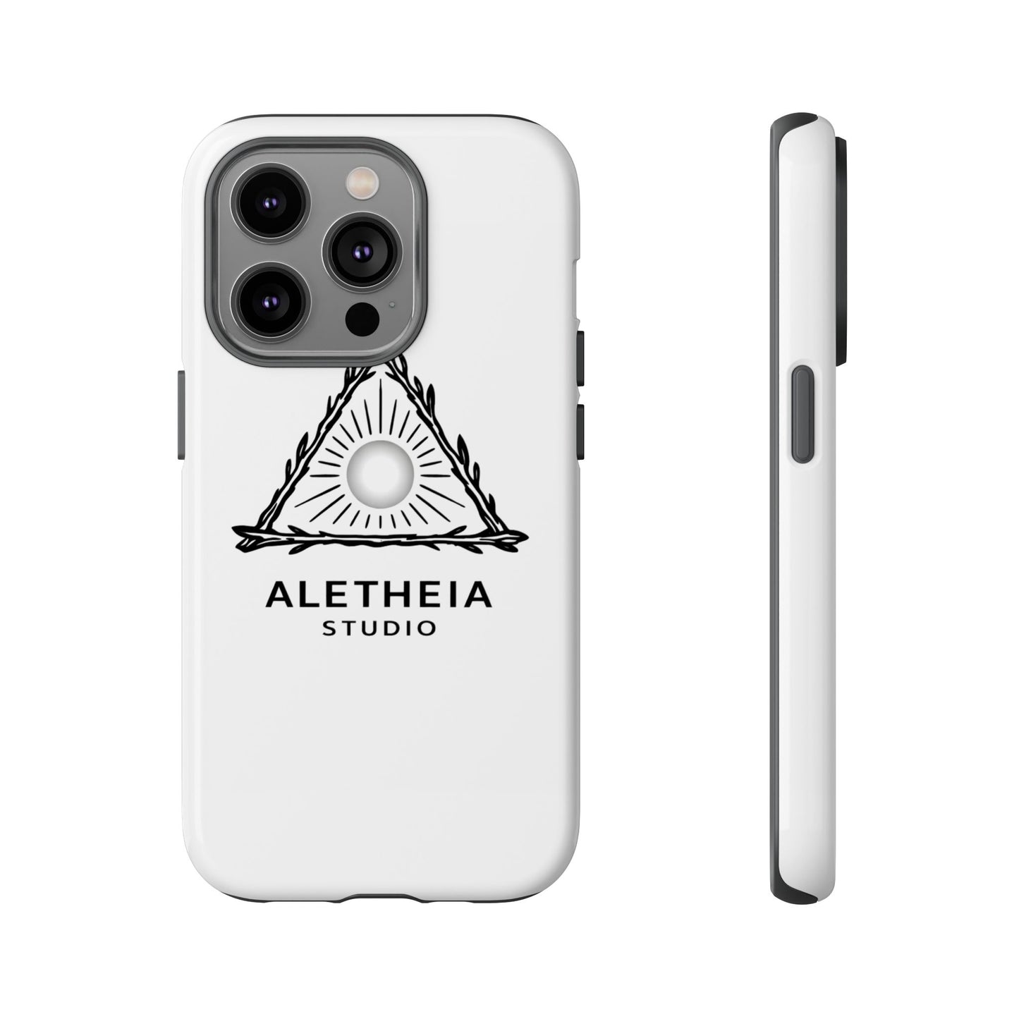 Aletheia Studio Sun Triangle Phone Case — Protective Tough Phone Case with Minimalist Logo
