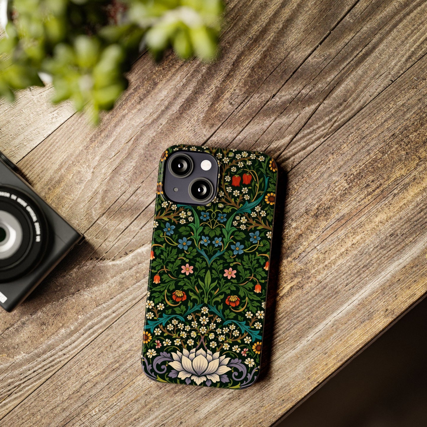 Slim Phone Case — Vintage Floral William Morris Style Pattern
