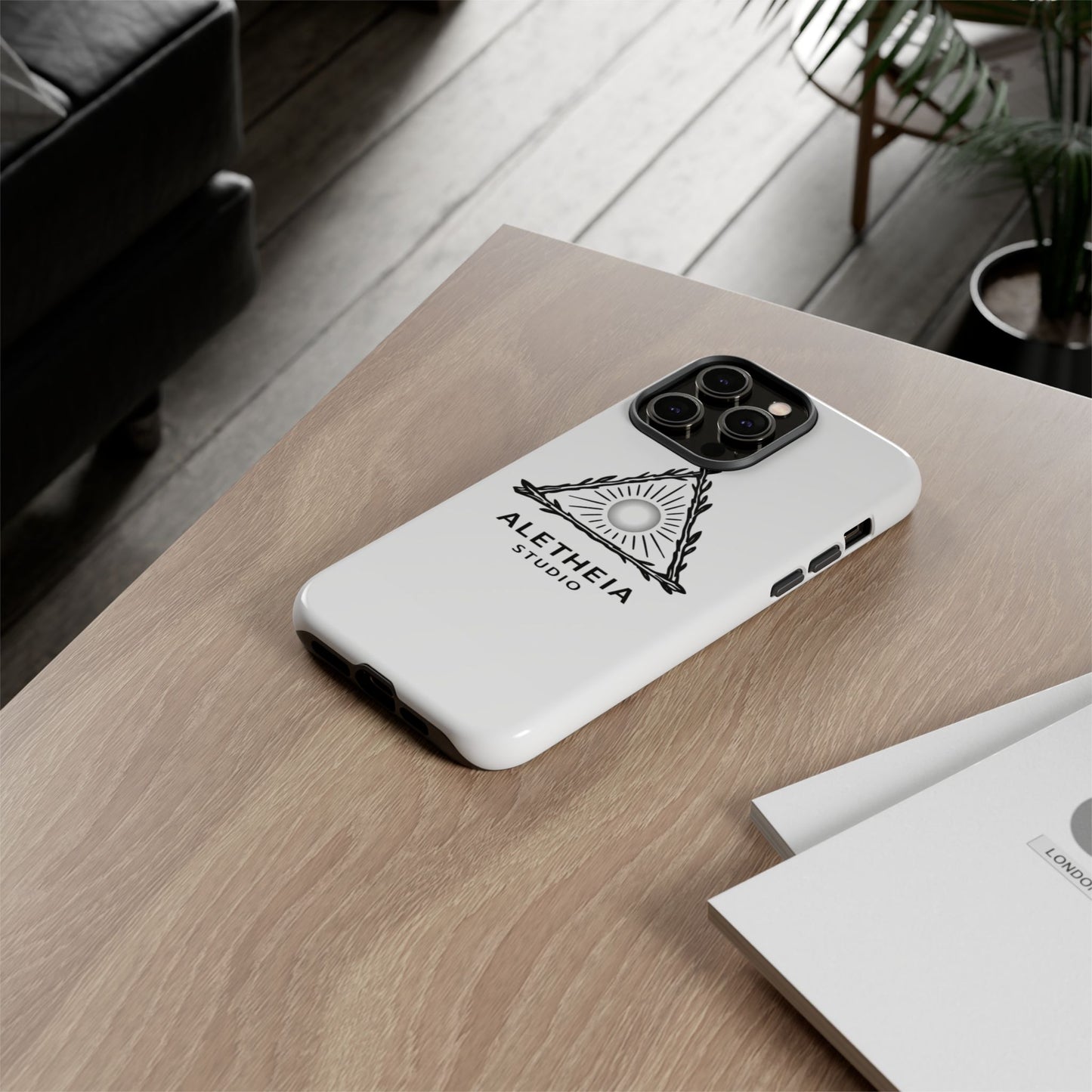 Aletheia Studio Sun Triangle Phone Case — Protective Tough Phone Case with Minimalist Logo