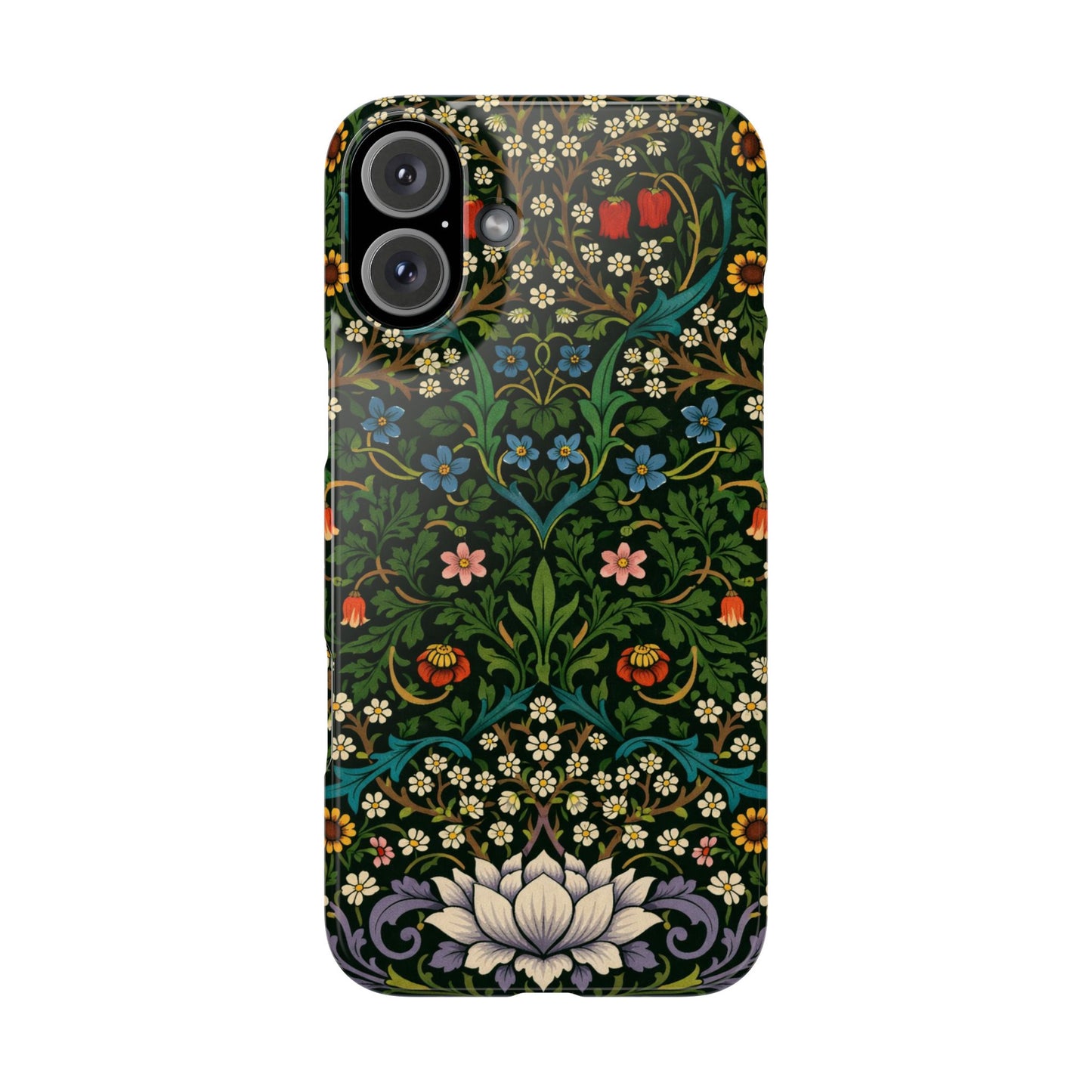 Slim Phone Case — Vintage Floral William Morris Style Pattern