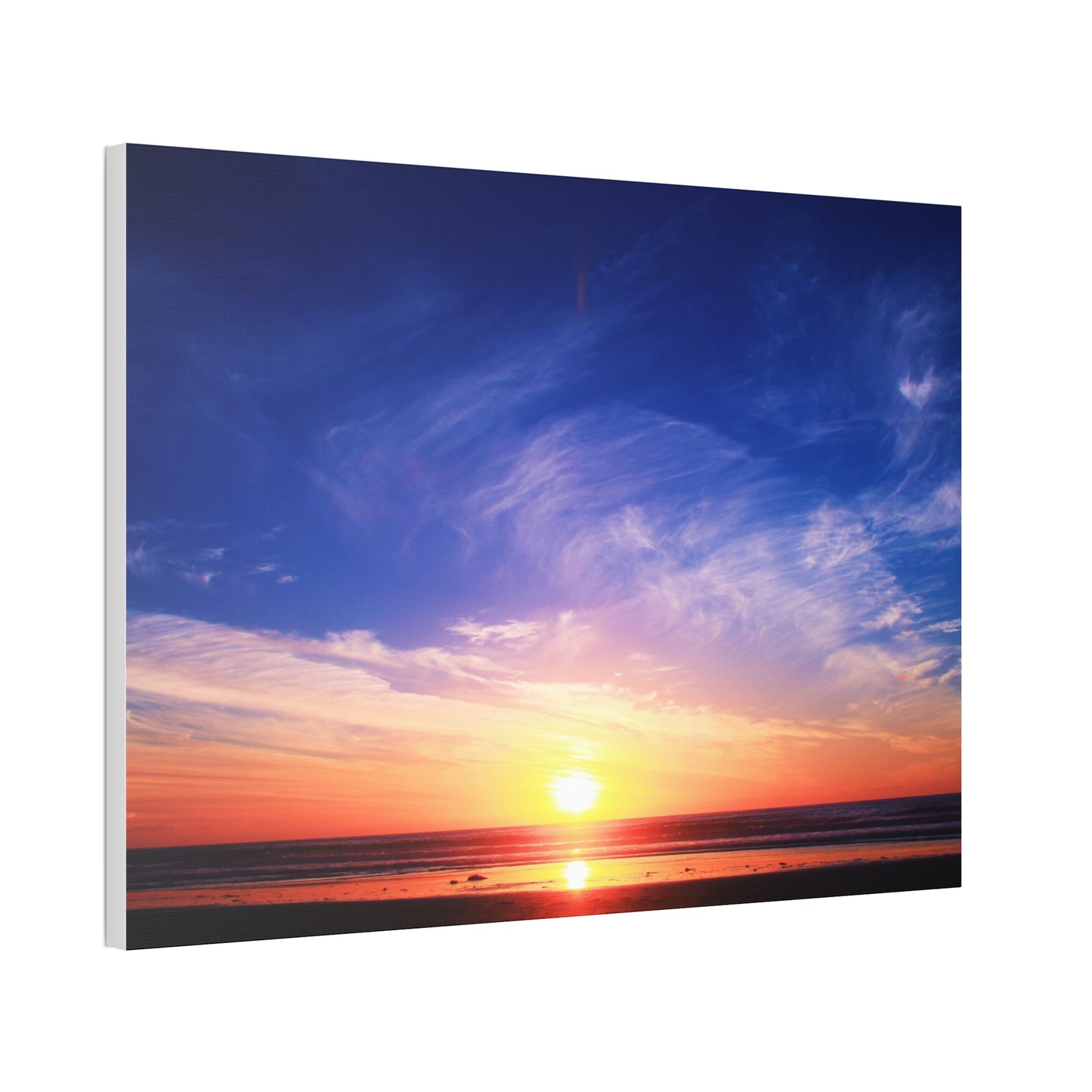 Sunset Ocean Horizon Canvas, Stretched 1.5"