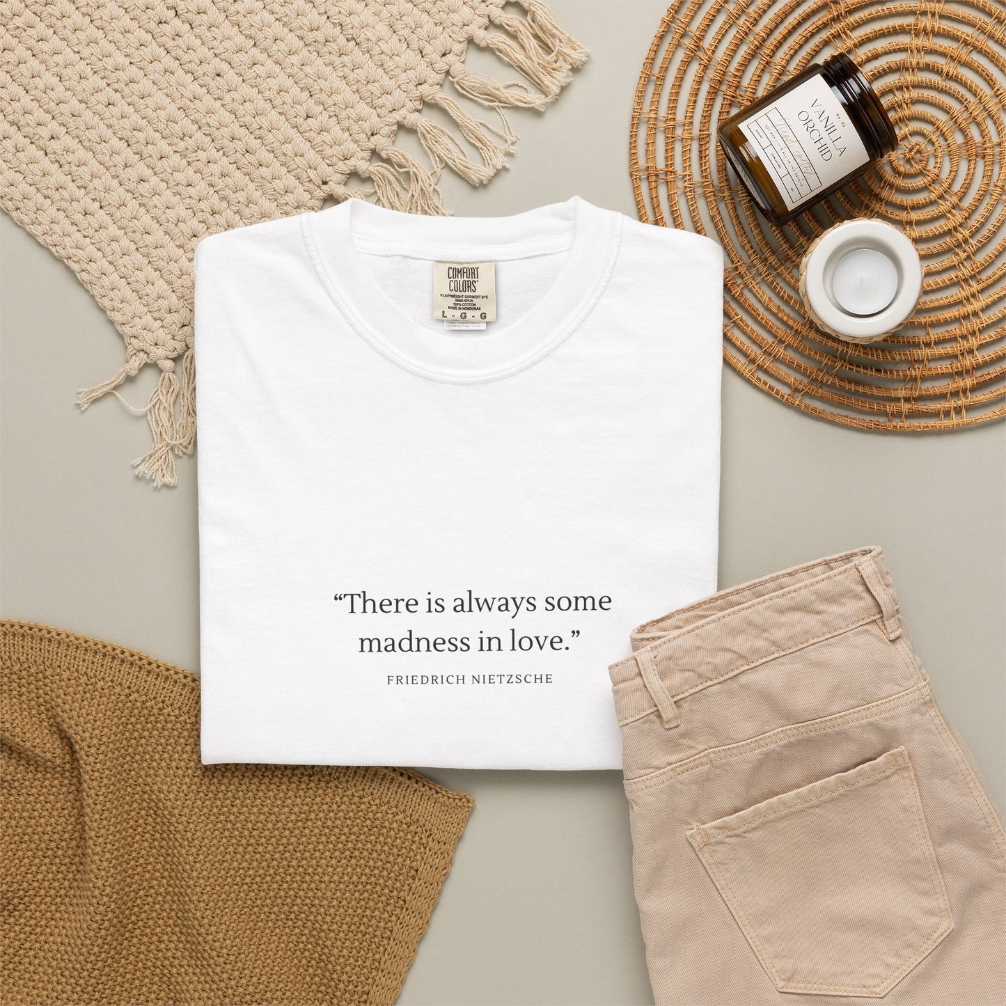 T-Shirt — "There is always some madness in love." Friedrich Nietzsche Quote Tee