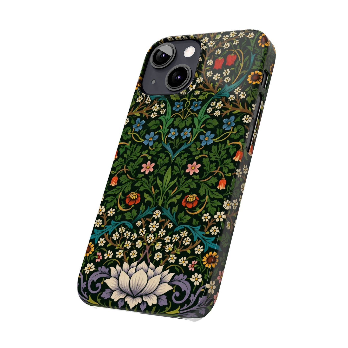 Slim Phone Case — Vintage Floral William Morris Style Pattern