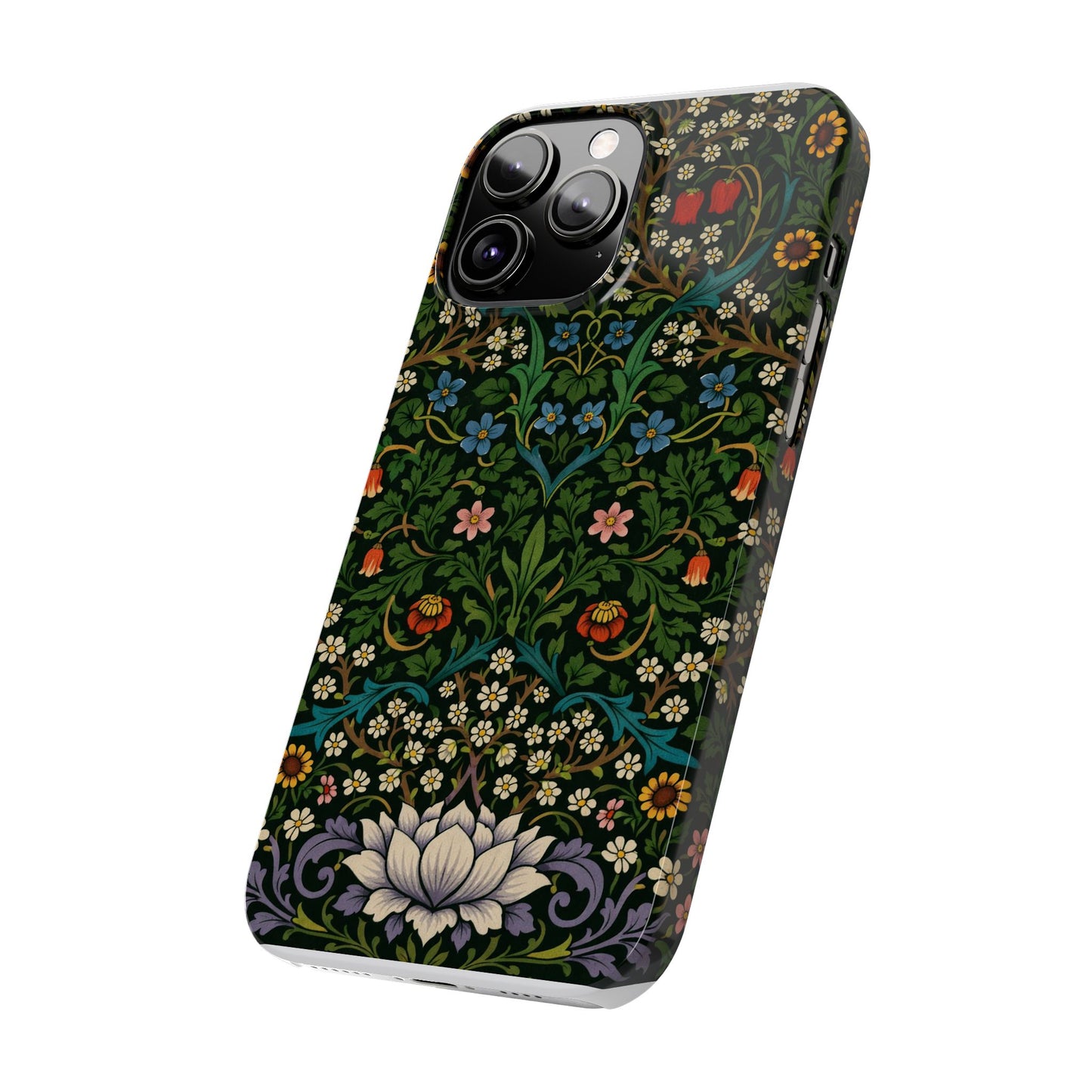 Slim Phone Case — Vintage Floral William Morris Style Pattern