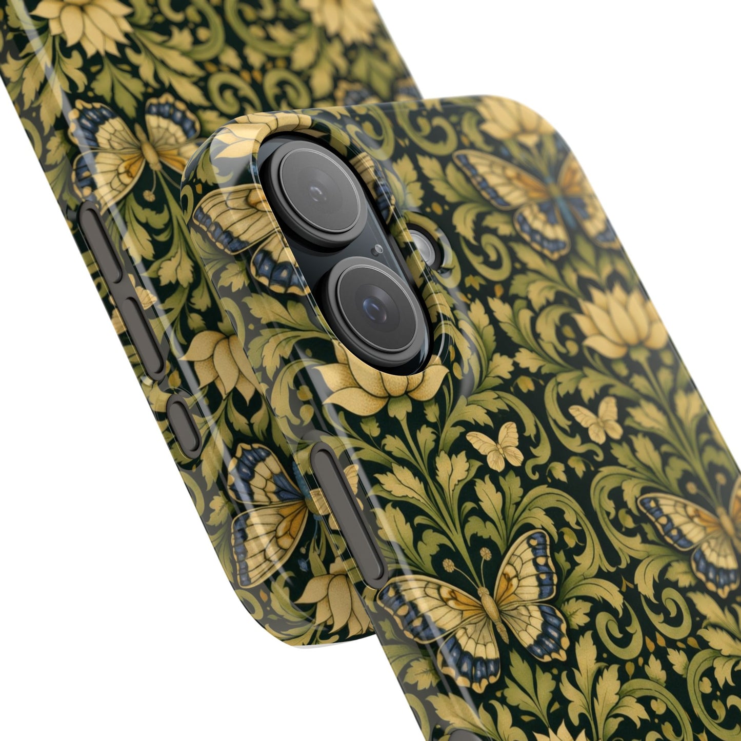 Victorian Butterfly Slim Phone Case — Vintage Floral Pattern