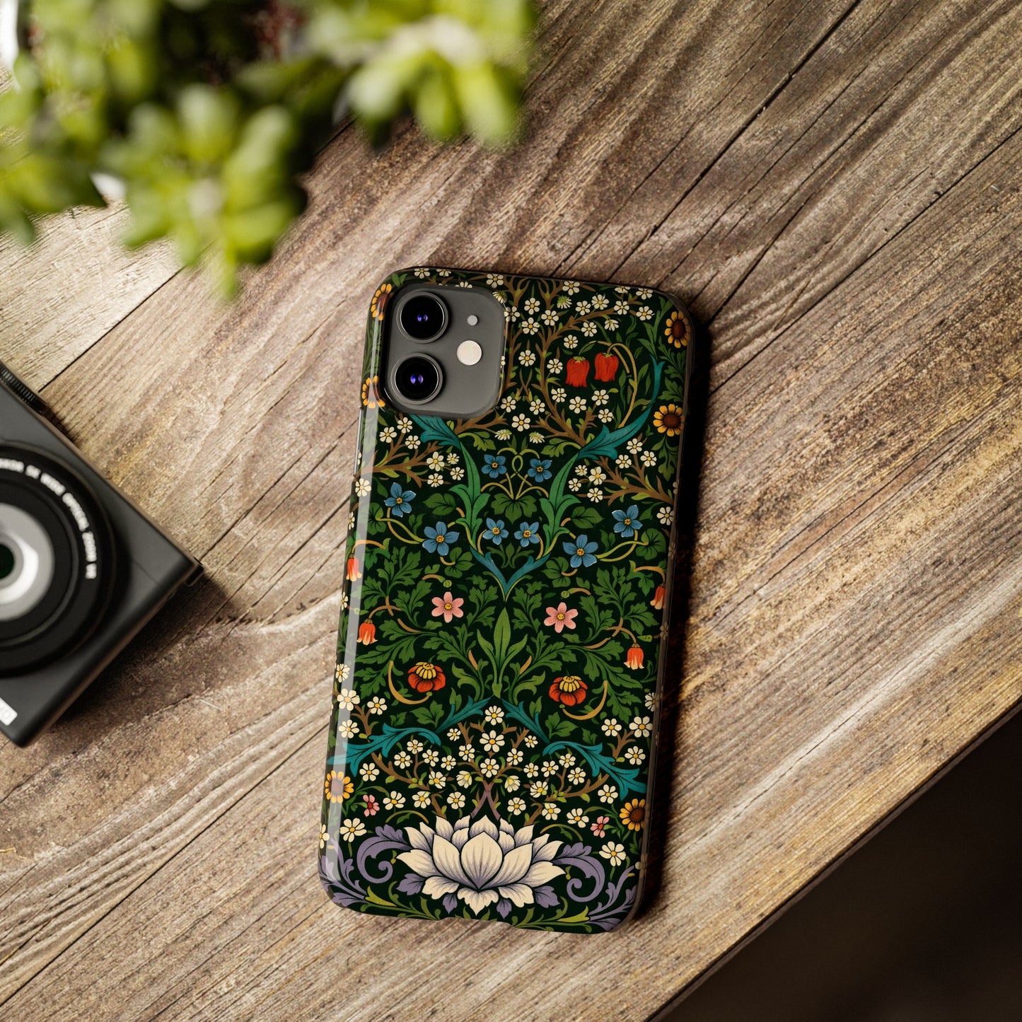 Slim Phone Case — Vintage Floral William Morris Style Pattern