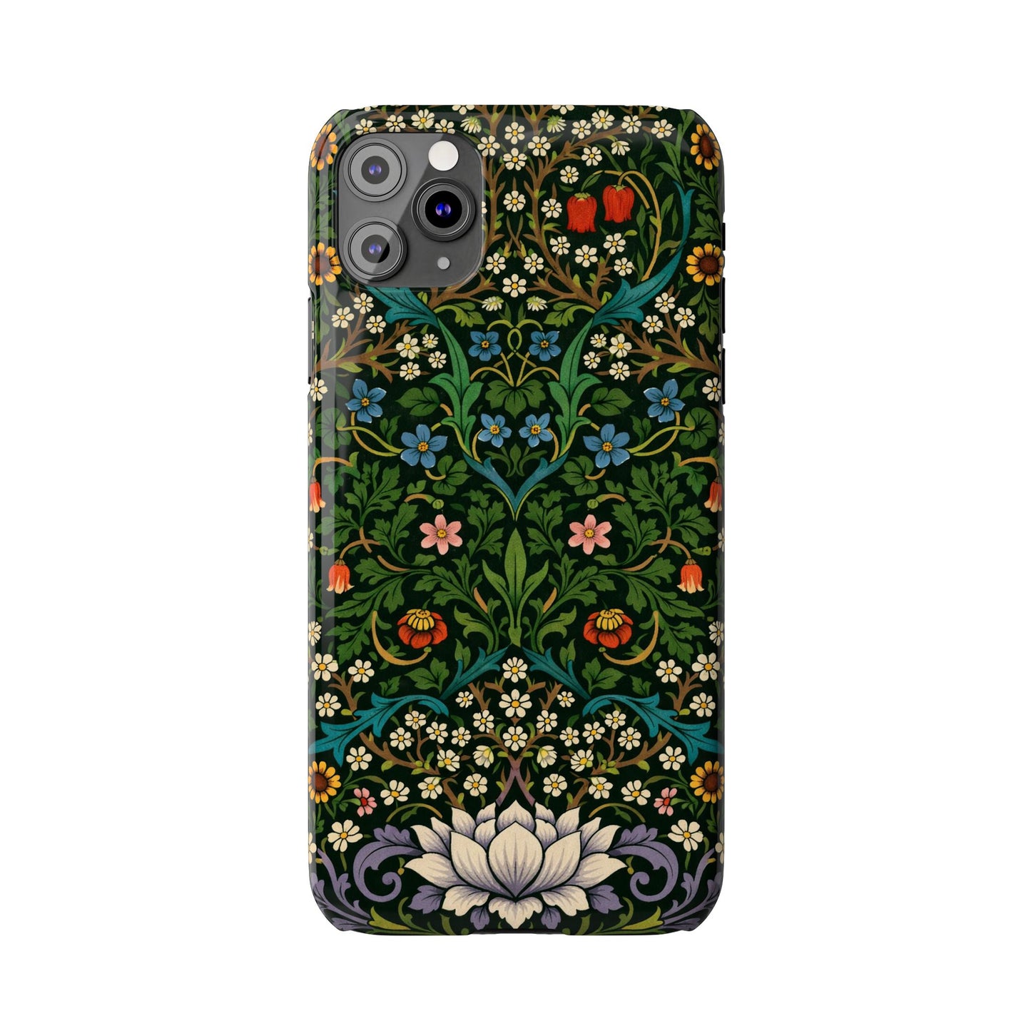Slim Phone Case — Vintage Floral William Morris Style Pattern