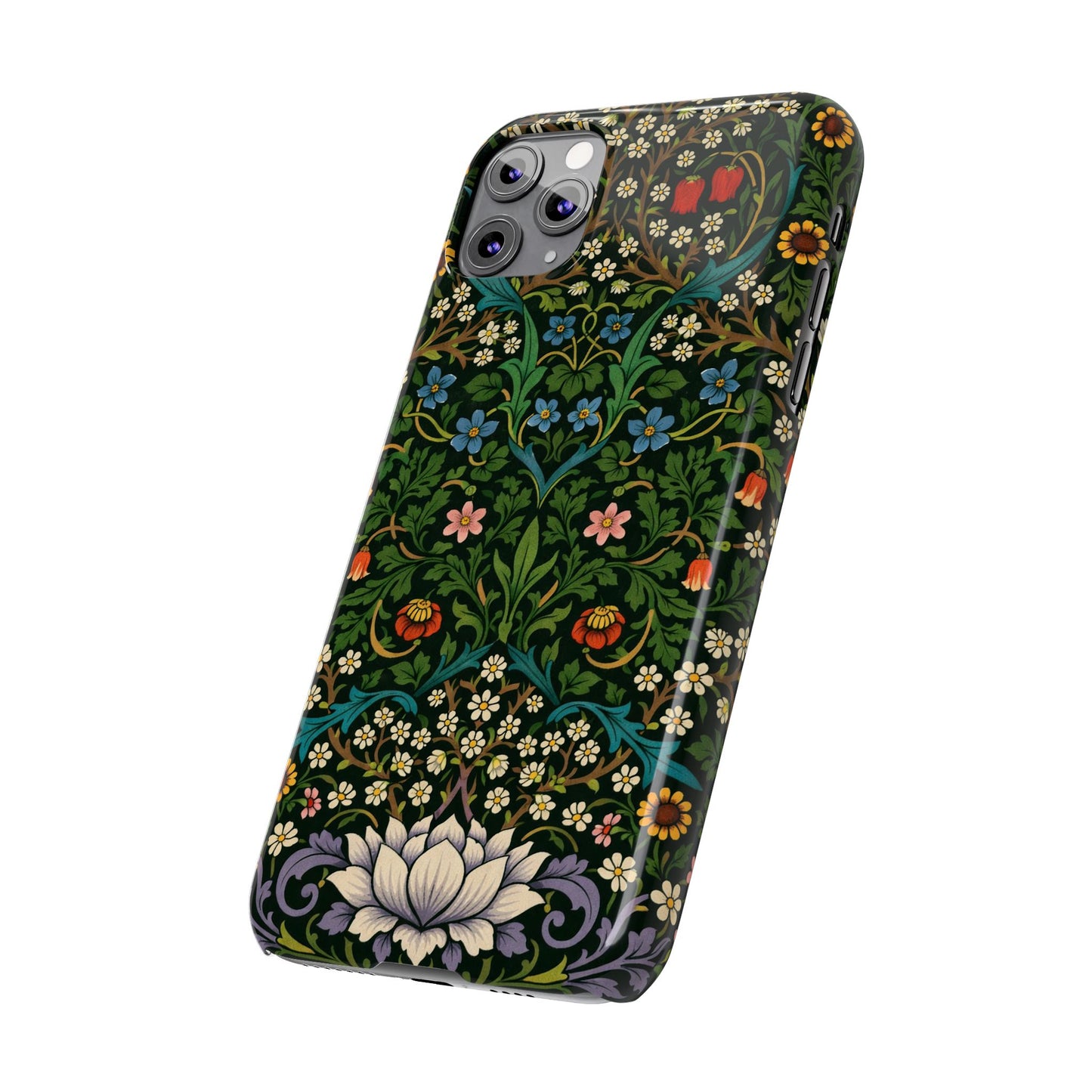 Slim Phone Case — Vintage Floral William Morris Style Pattern