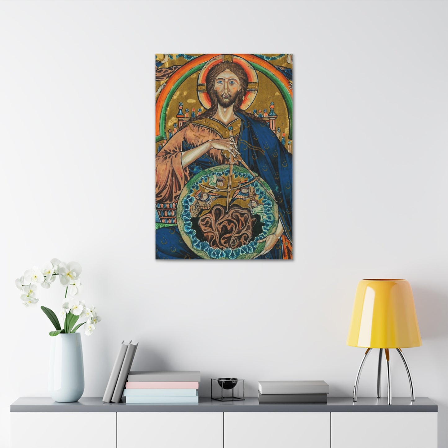 Religious Icon Canvas Print — Christ Pantokrator Stretched 1.5"