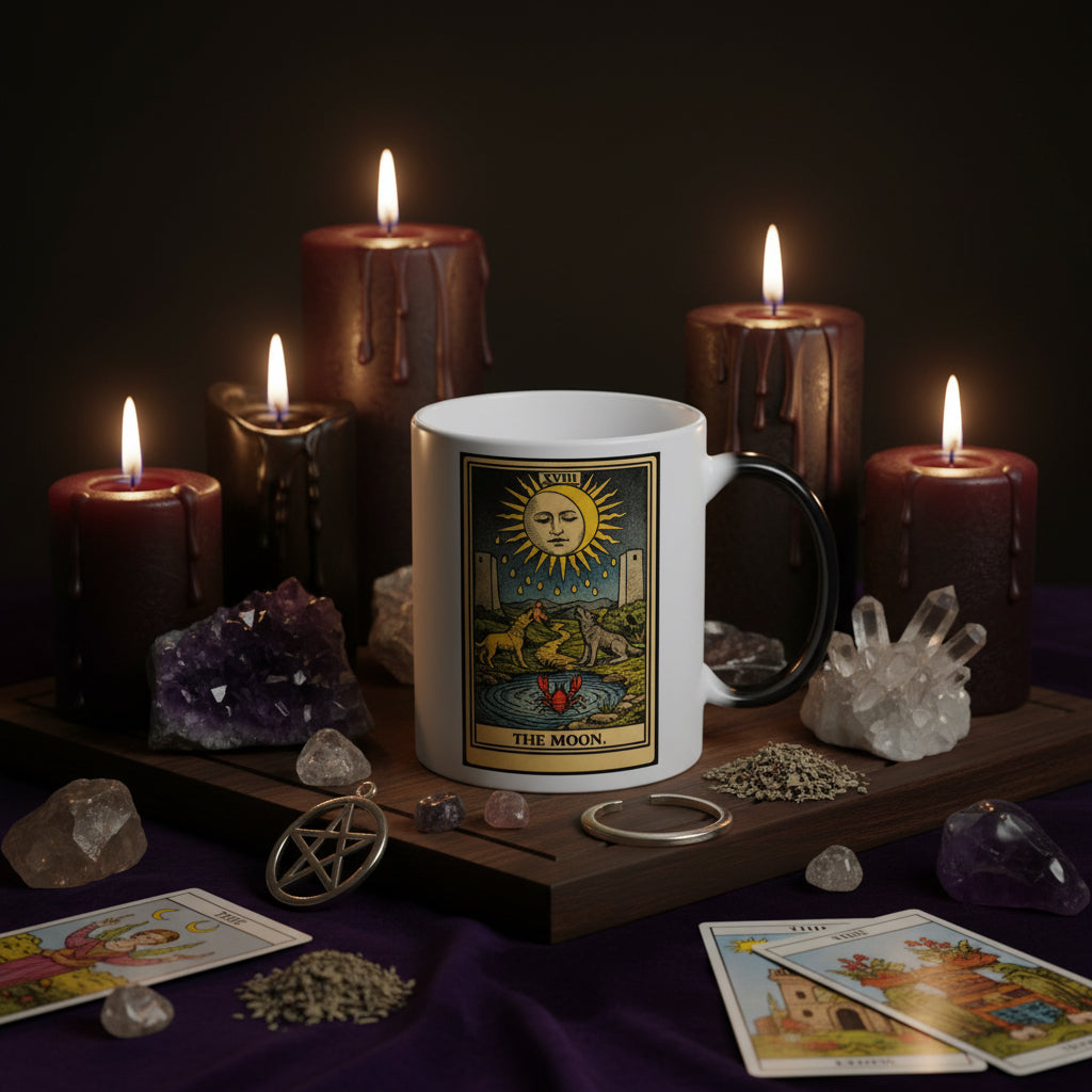 Tarot The Moon Version 1 Color-Changing Mug, 11oz