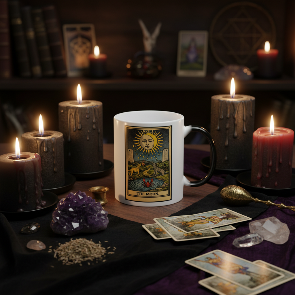 Tarot The Moon Version 1 Color-Changing Mug, 11oz