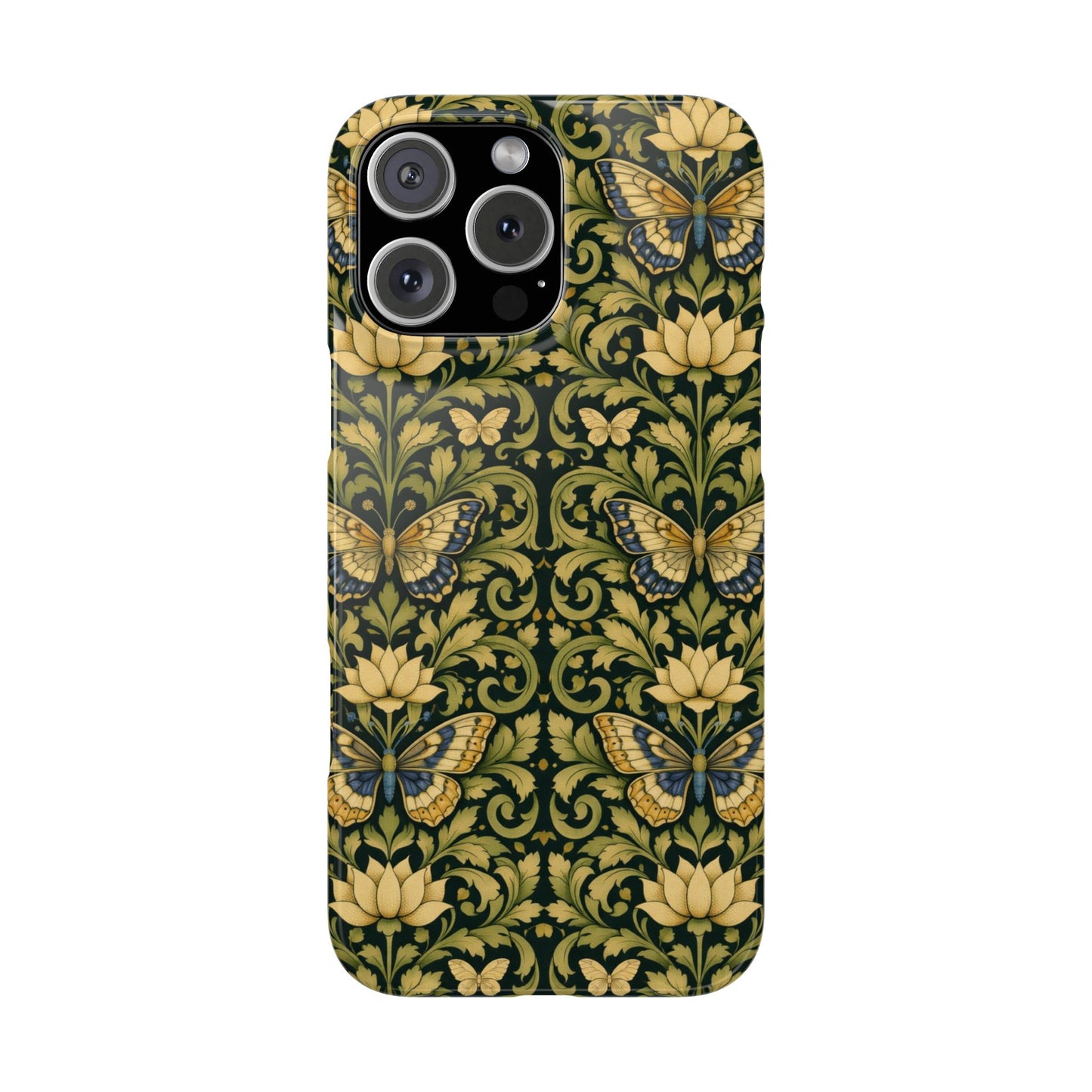 Victorian Butterfly Slim Phone Case — Vintage Floral Pattern