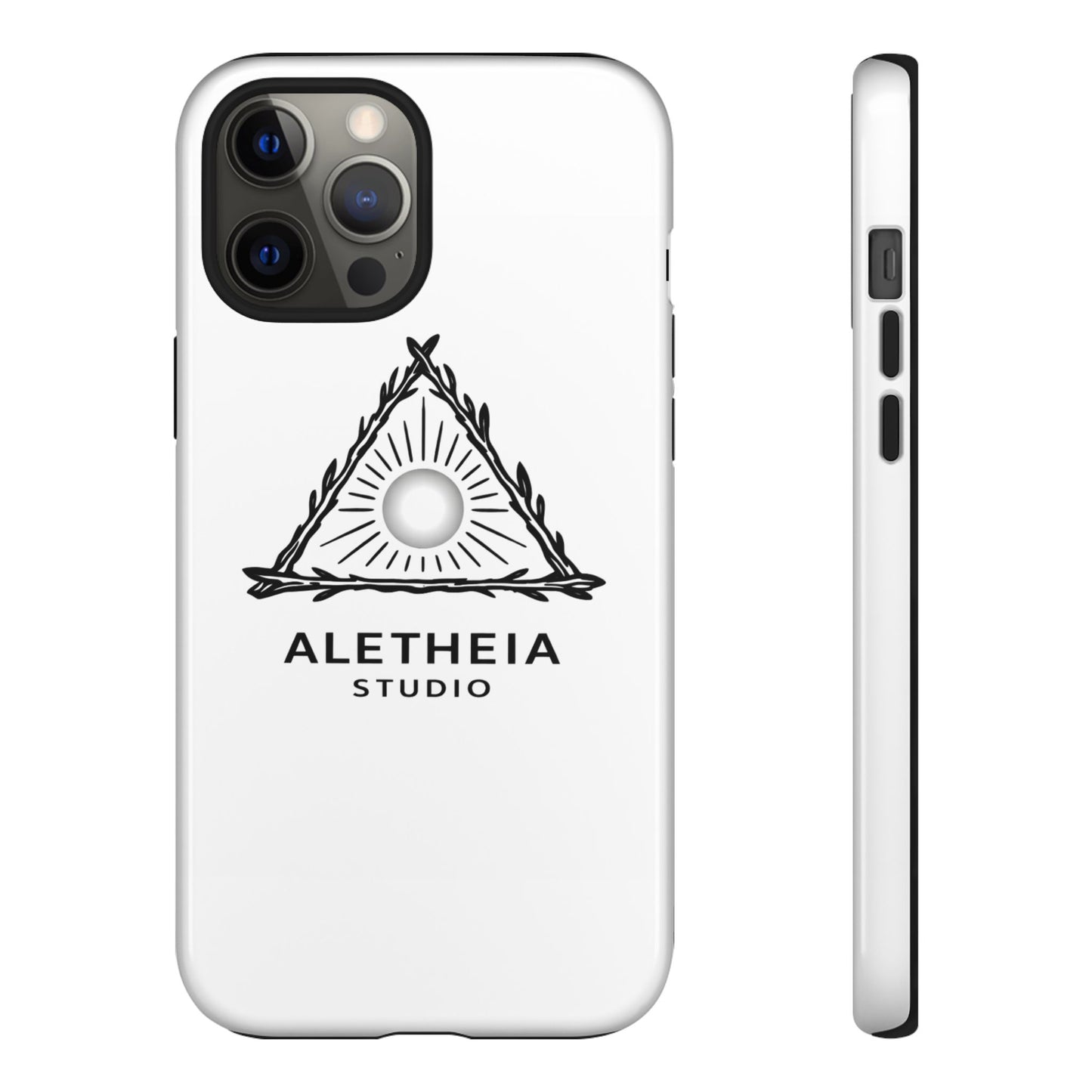 Aletheia Studio Sun Triangle Phone Case — Protective Tough Phone Case with Minimalist Logo