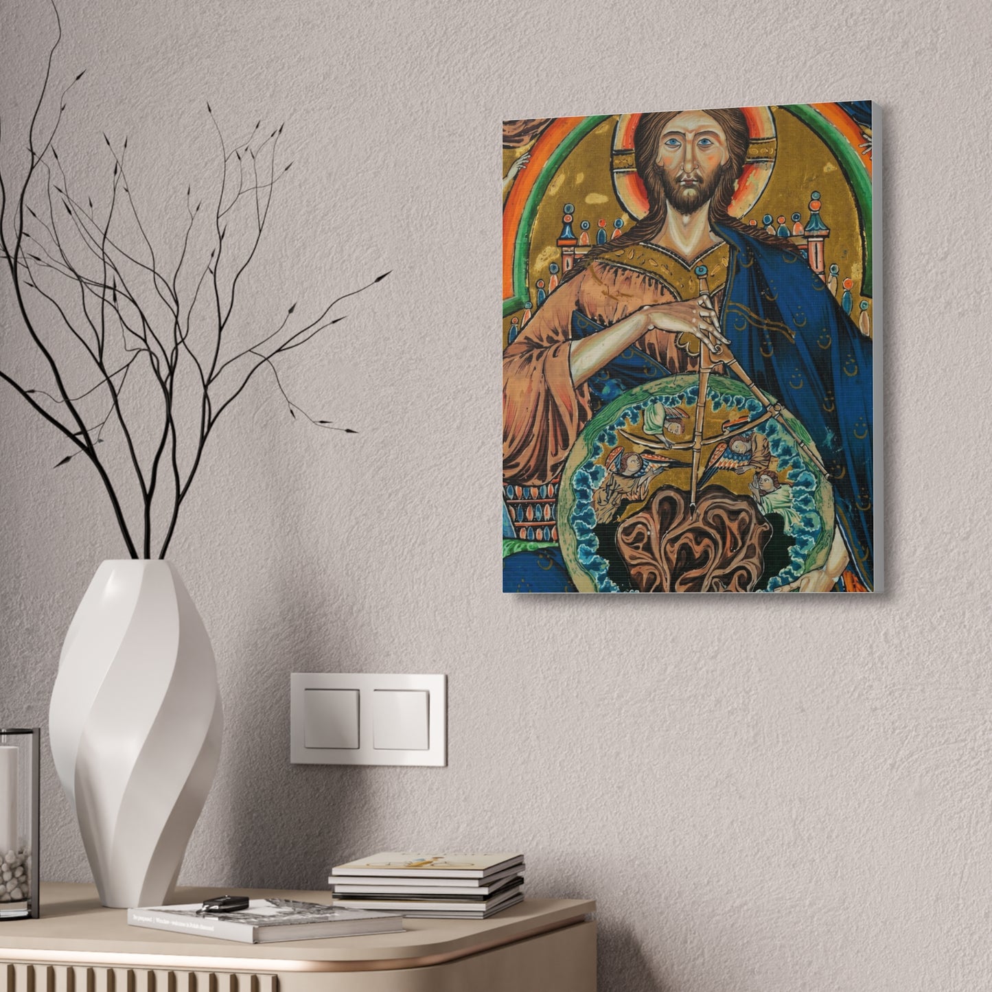Religious Icon Canvas Print — Christ Pantokrator Stretched 1.5"