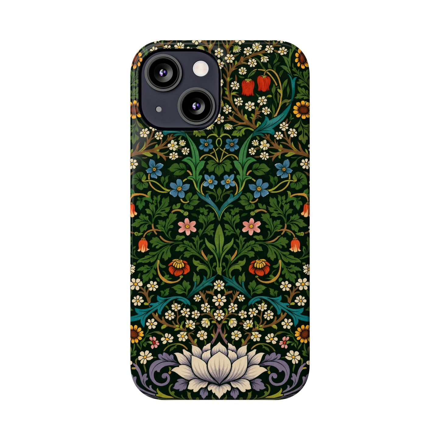 Slim Phone Case — Vintage Floral William Morris Style Pattern