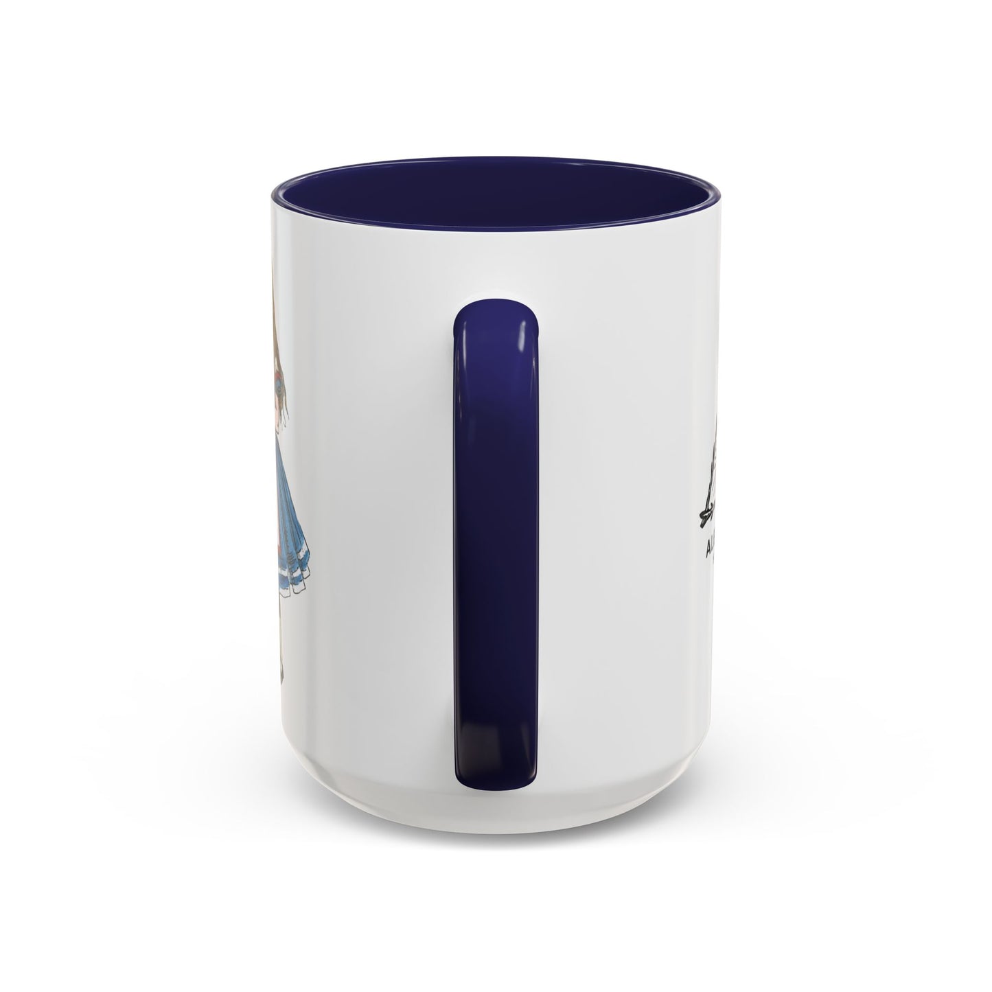 Alice in Wonderland Accent Coffee Mug – Vintage Alice Illustration (11/15 oz)