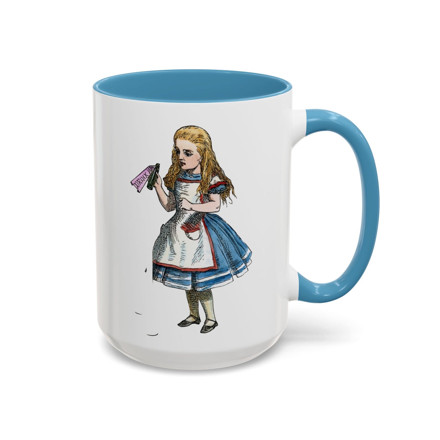 Alice in Wonderland Accent Coffee Mug – Vintage Alice Illustration (11/15 oz)