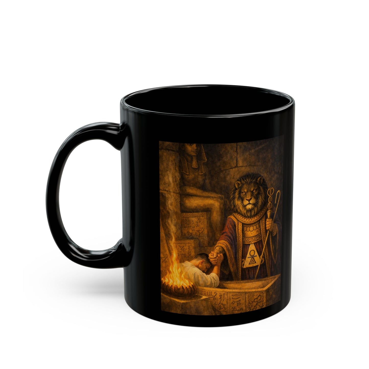 Masonic Lion’s Paw Black Mug — 11oz & 15oz