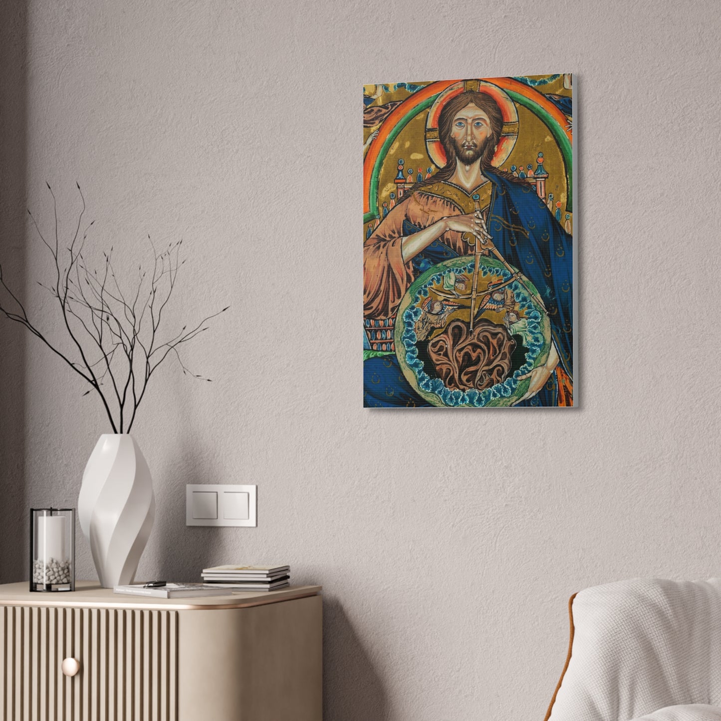 Religious Icon Canvas Print — Christ Pantokrator Stretched 1.5"
