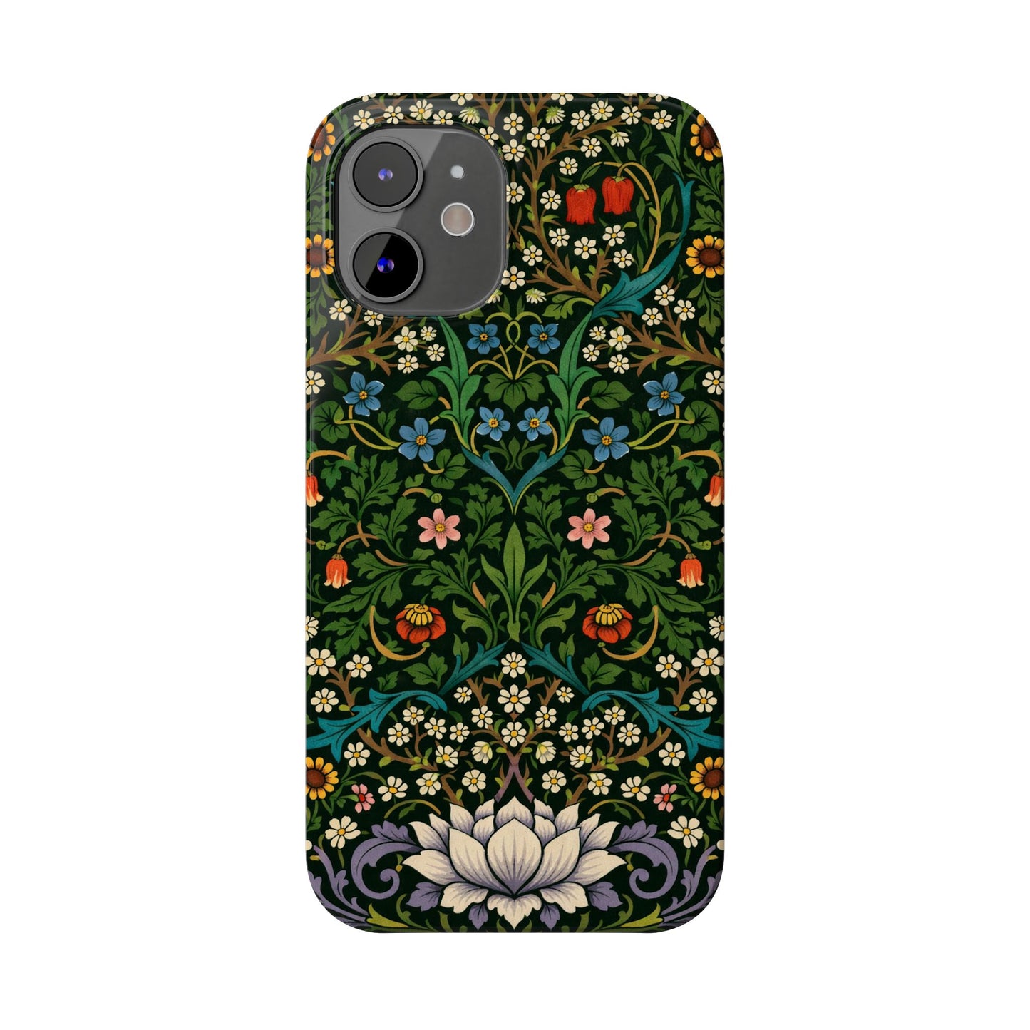 Slim Phone Case — Vintage Floral William Morris Style Pattern
