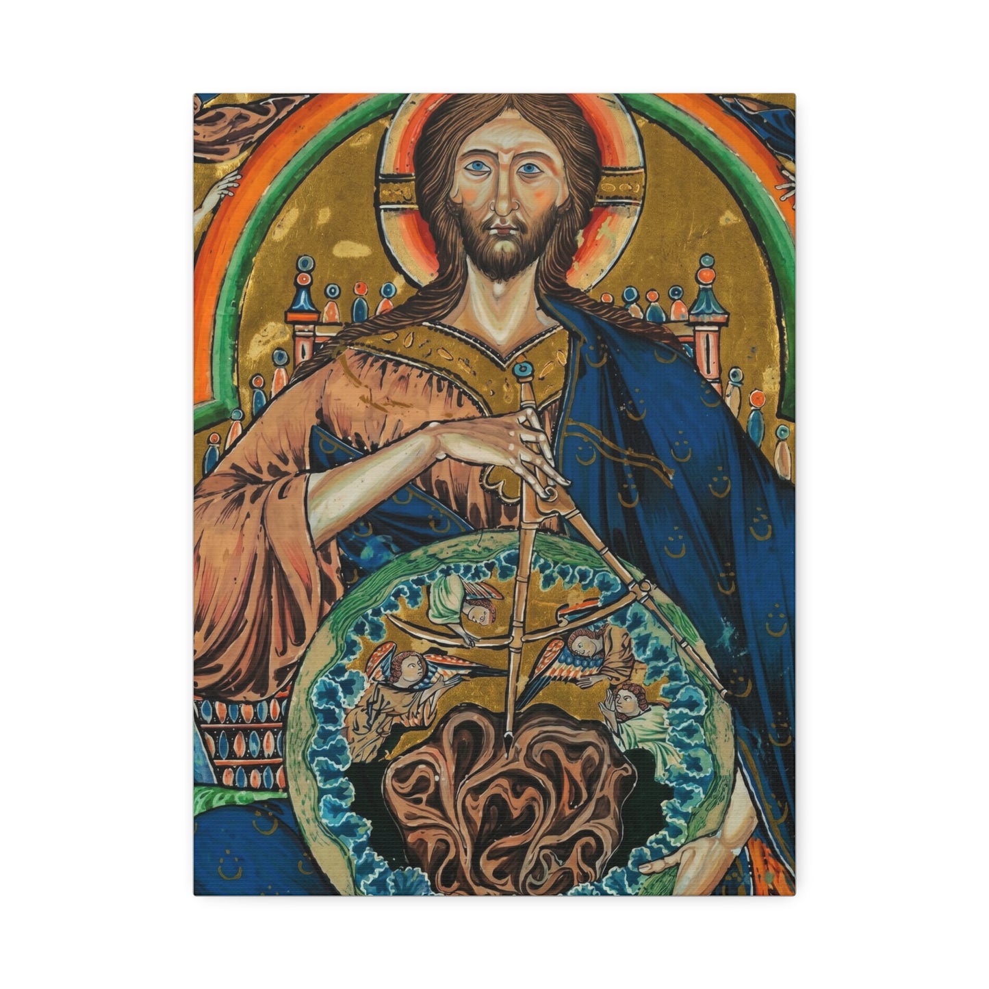 Religious Icon Canvas Print — Christ Pantokrator Stretched 1.5"