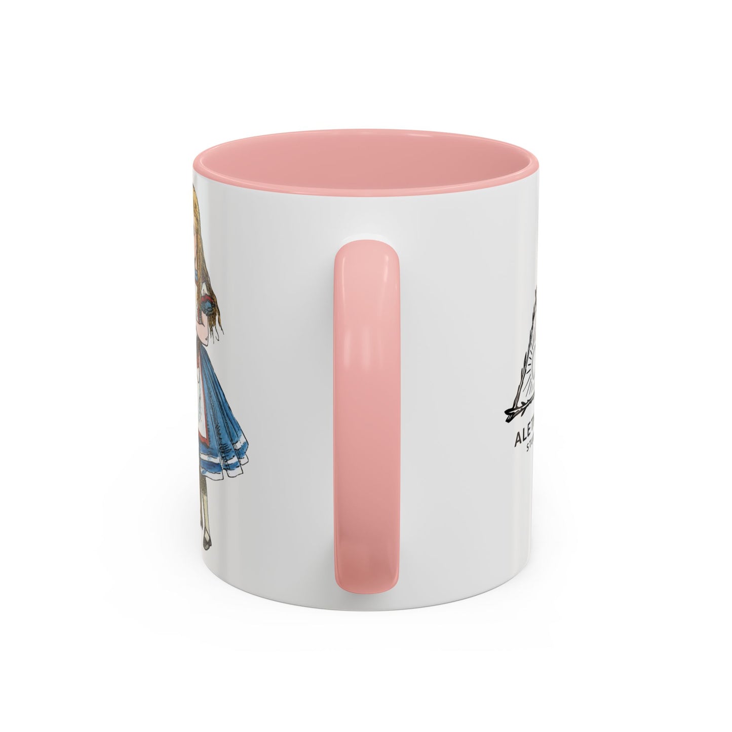 Alice in Wonderland Accent Coffee Mug – Vintage Alice Illustration (11/15 oz)