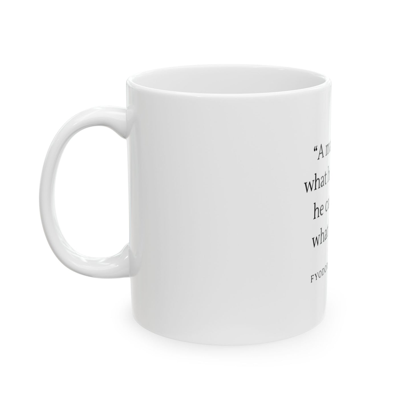 "A Man Can Do What He Wills" Mug — Schopenhauer
