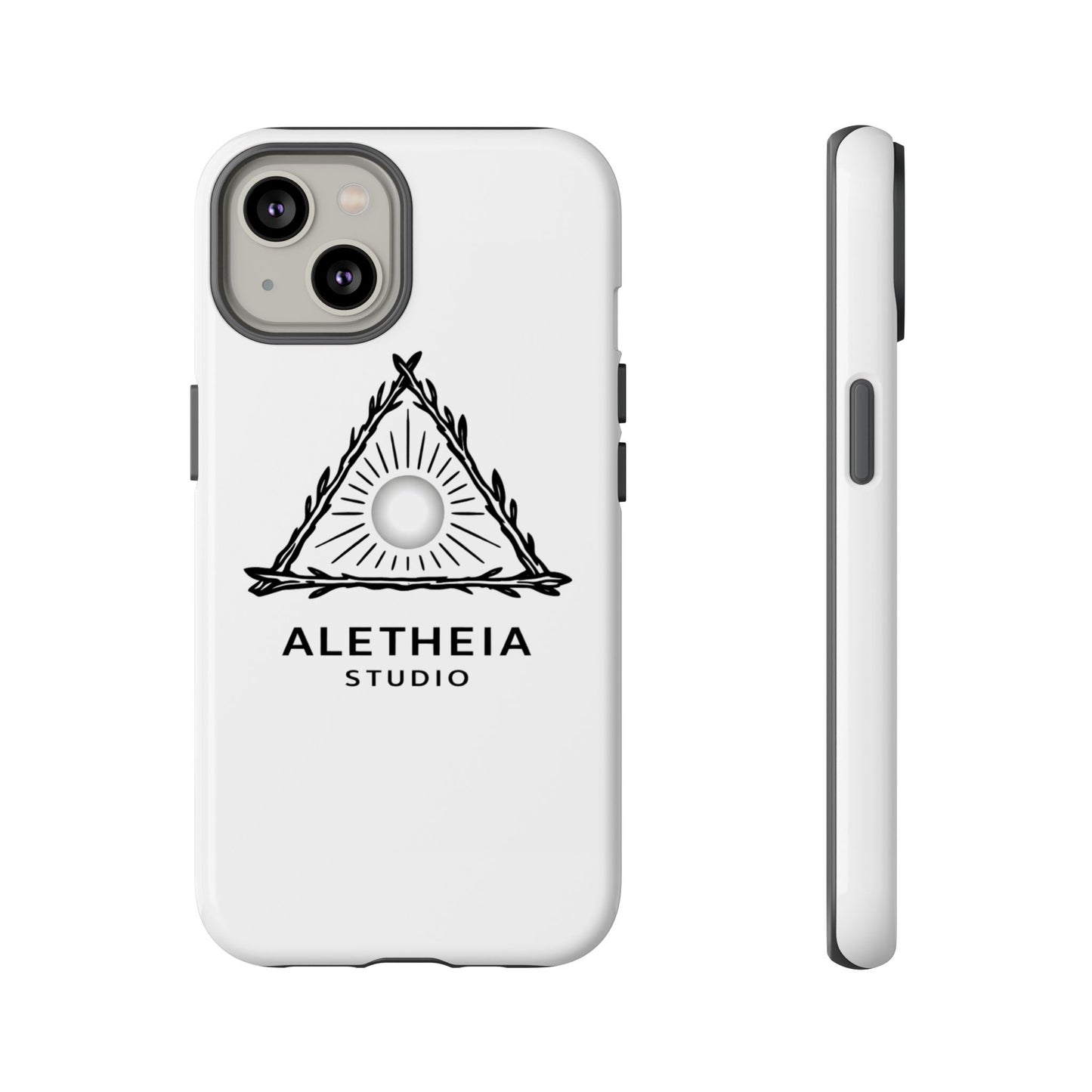 Aletheia Studio Sun Triangle Phone Case — Protective Tough Phone Case with Minimalist Logo