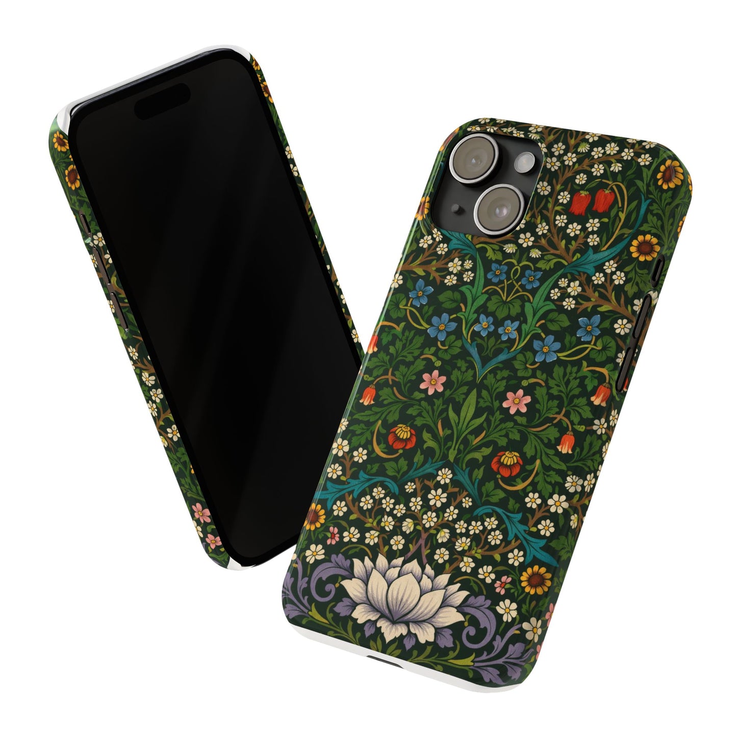 Slim Phone Case — Vintage Floral William Morris Style Pattern