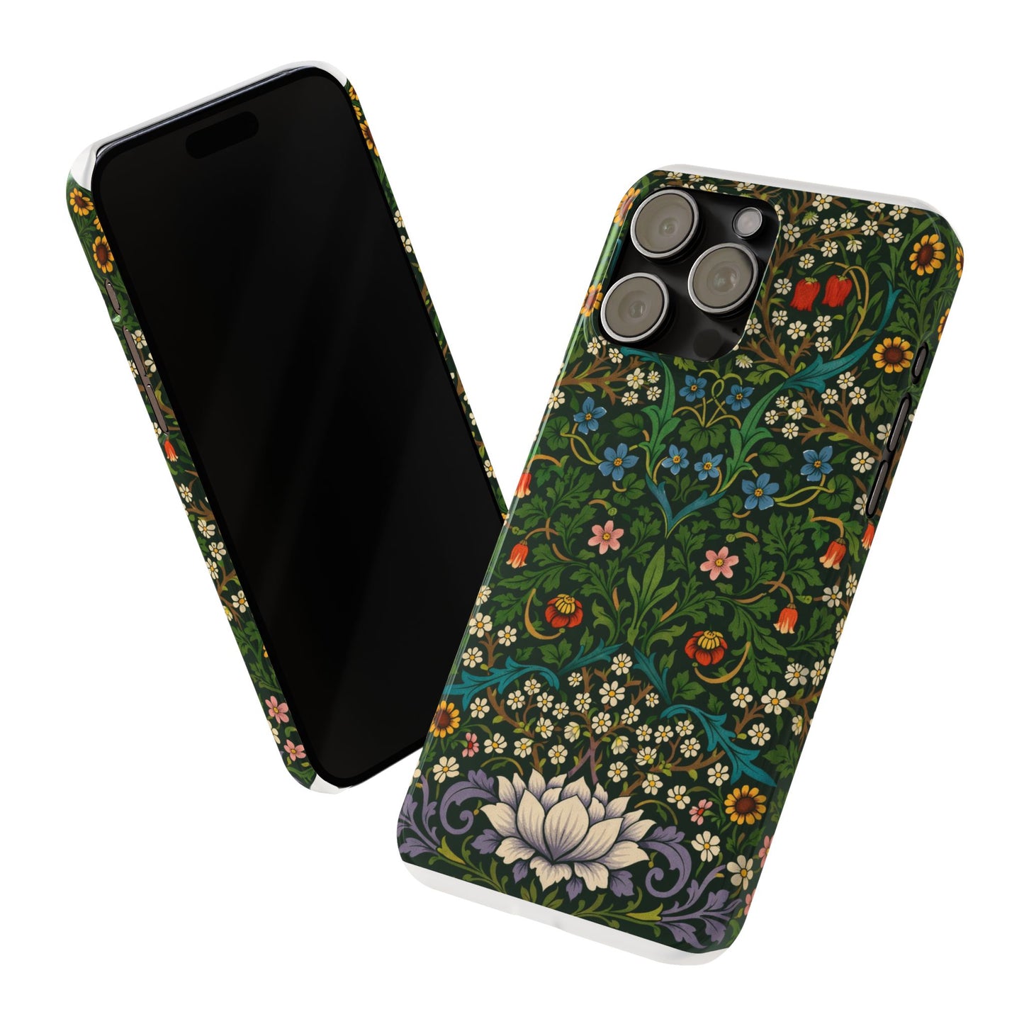 Slim Phone Case — Vintage Floral William Morris Style Pattern