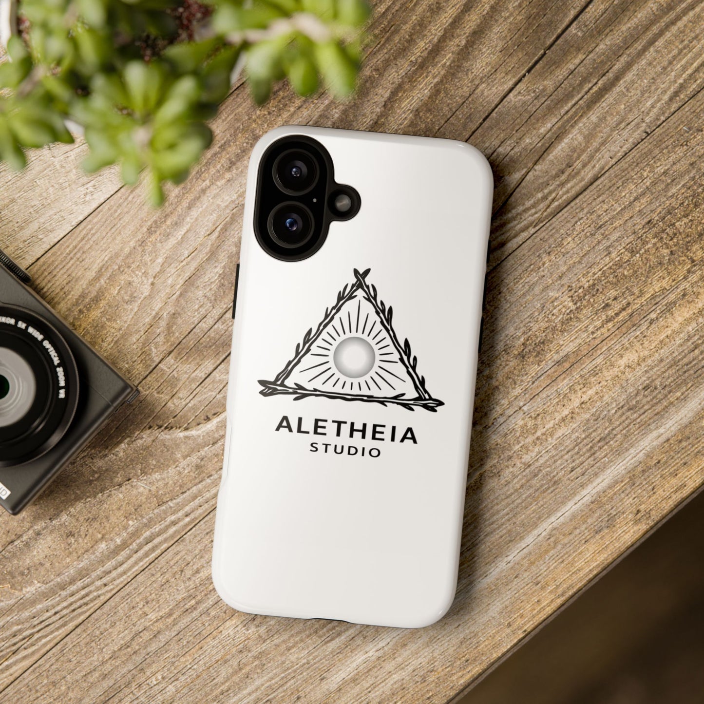 Aletheia Studio Sun Triangle Phone Case — Protective Tough Phone Case with Minimalist Logo