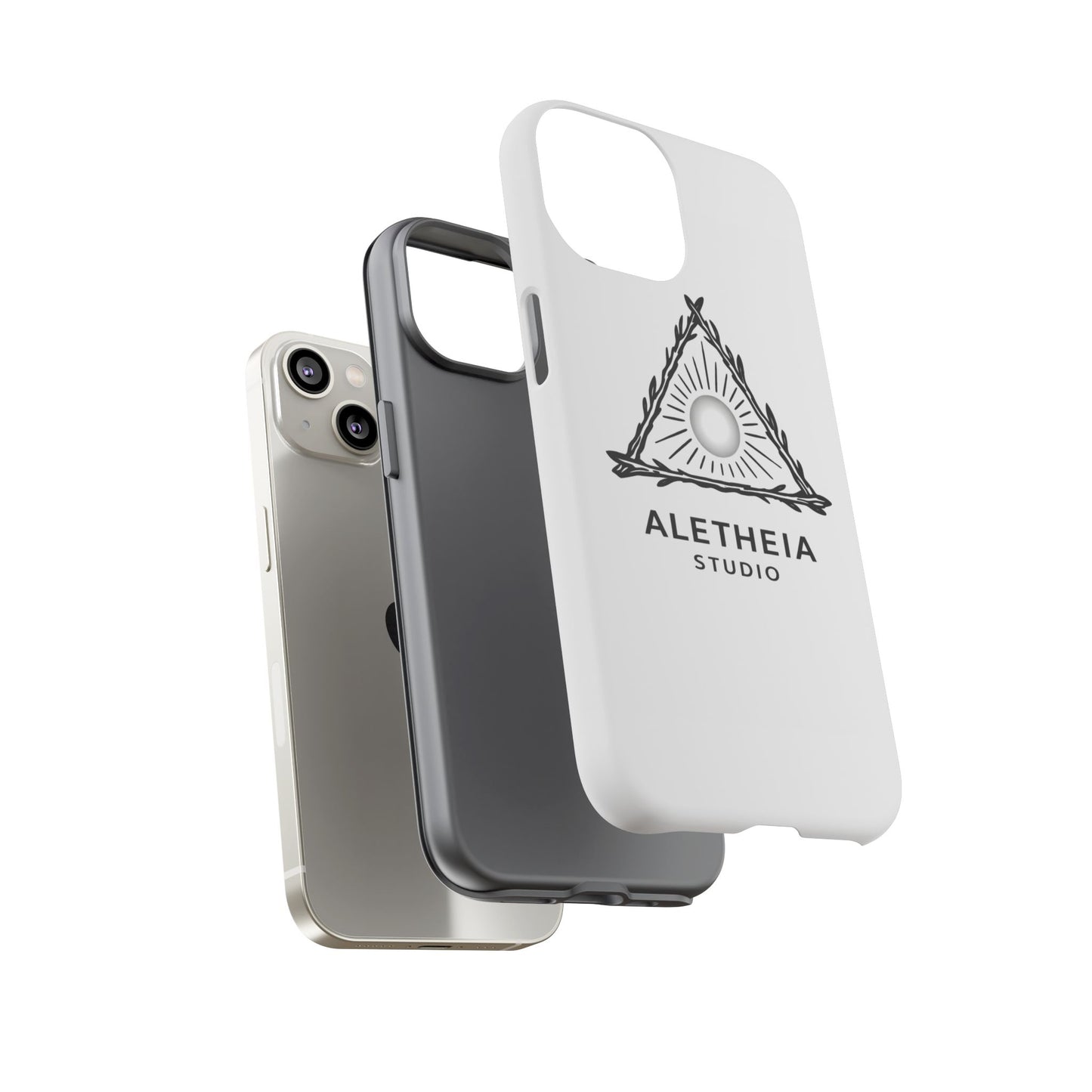 Aletheia Studio Sun Triangle Phone Case — Protective Tough Phone Case with Minimalist Logo
