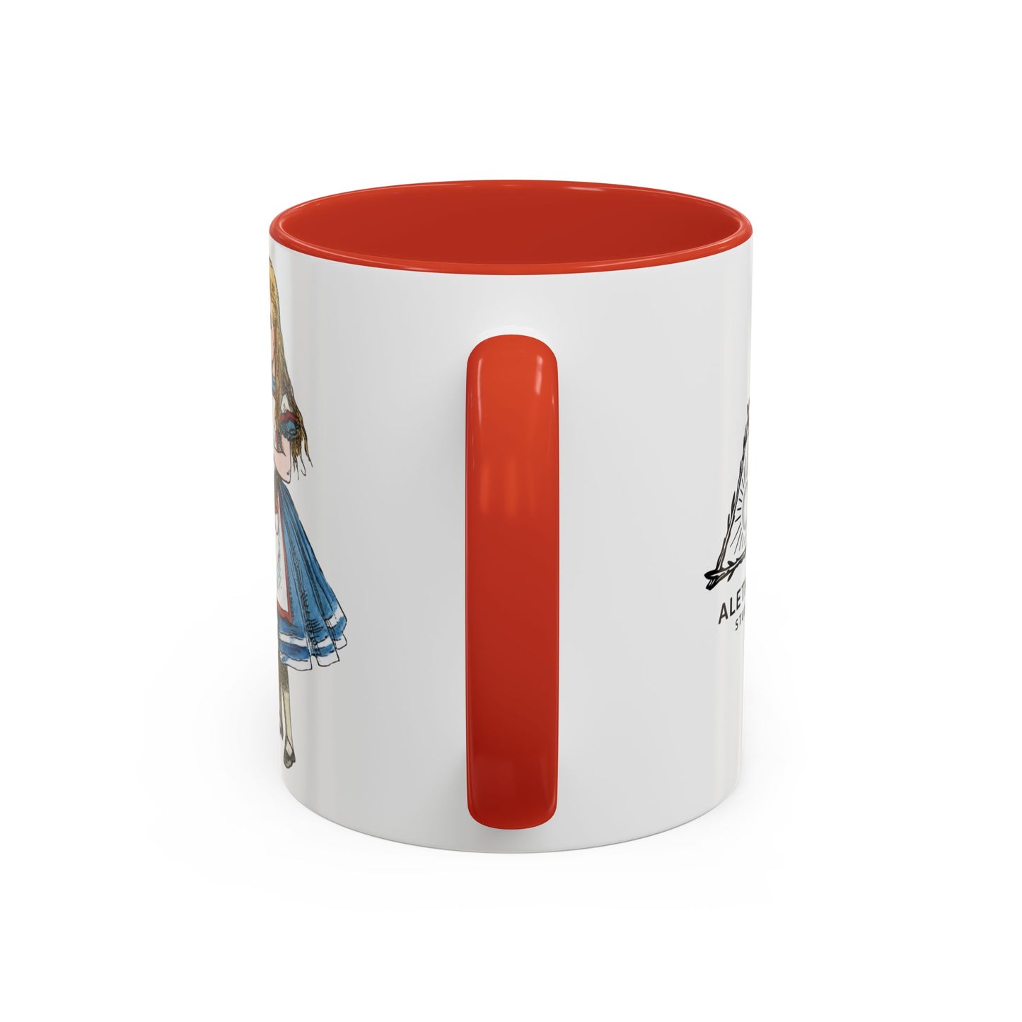 Alice in Wonderland Accent Coffee Mug – Vintage Alice Illustration (11/15 oz)