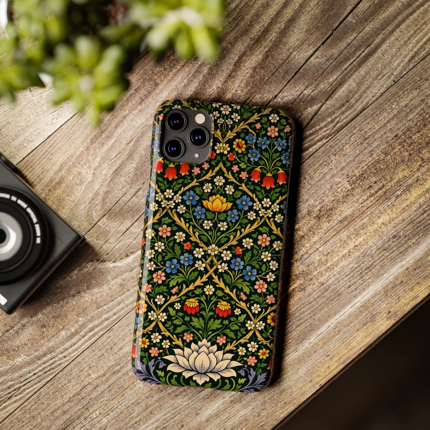 Slim Phone Case — Vintage William Morris Floral Pattern