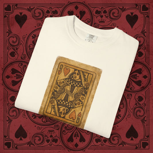 Vintage Queen of Hearts Playing Card T-Shirt