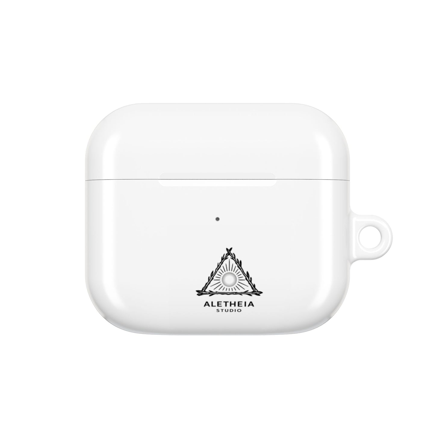 Aletheia Studio AirPods Case — Minimal Sun Triangle Design