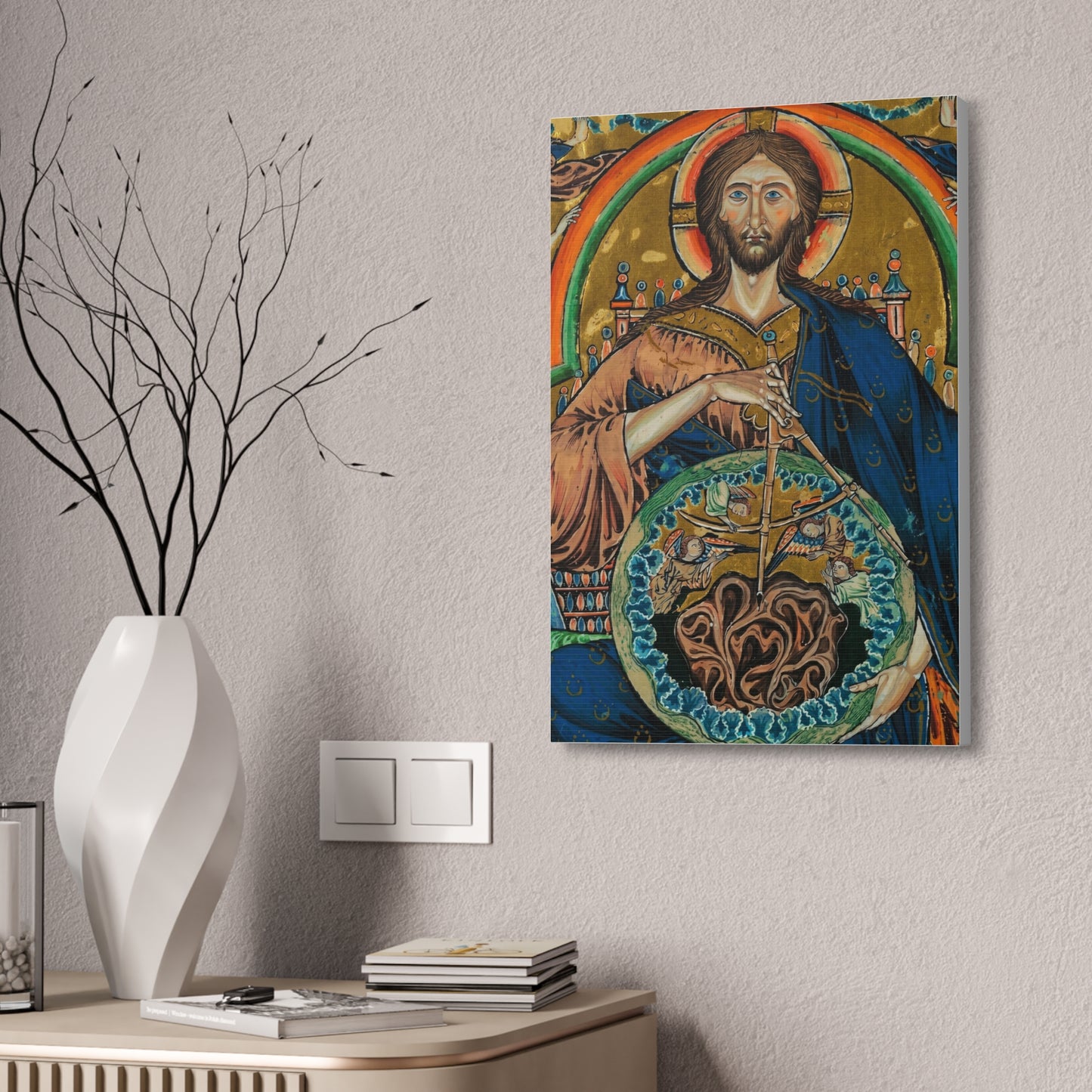 Religious Icon Canvas Print — Christ Pantokrator Stretched 1.5"