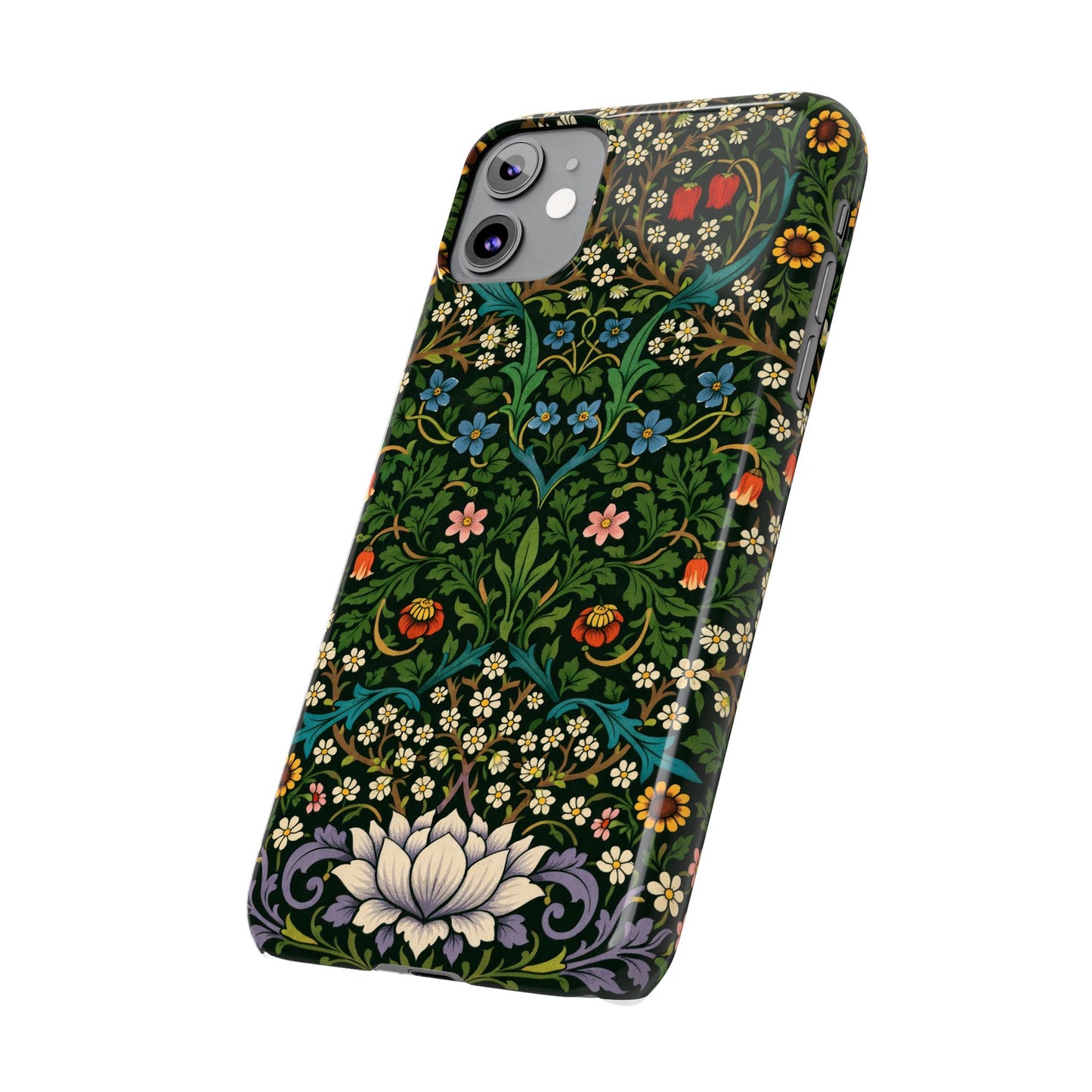 Slim Phone Case — Vintage Floral William Morris Style Pattern