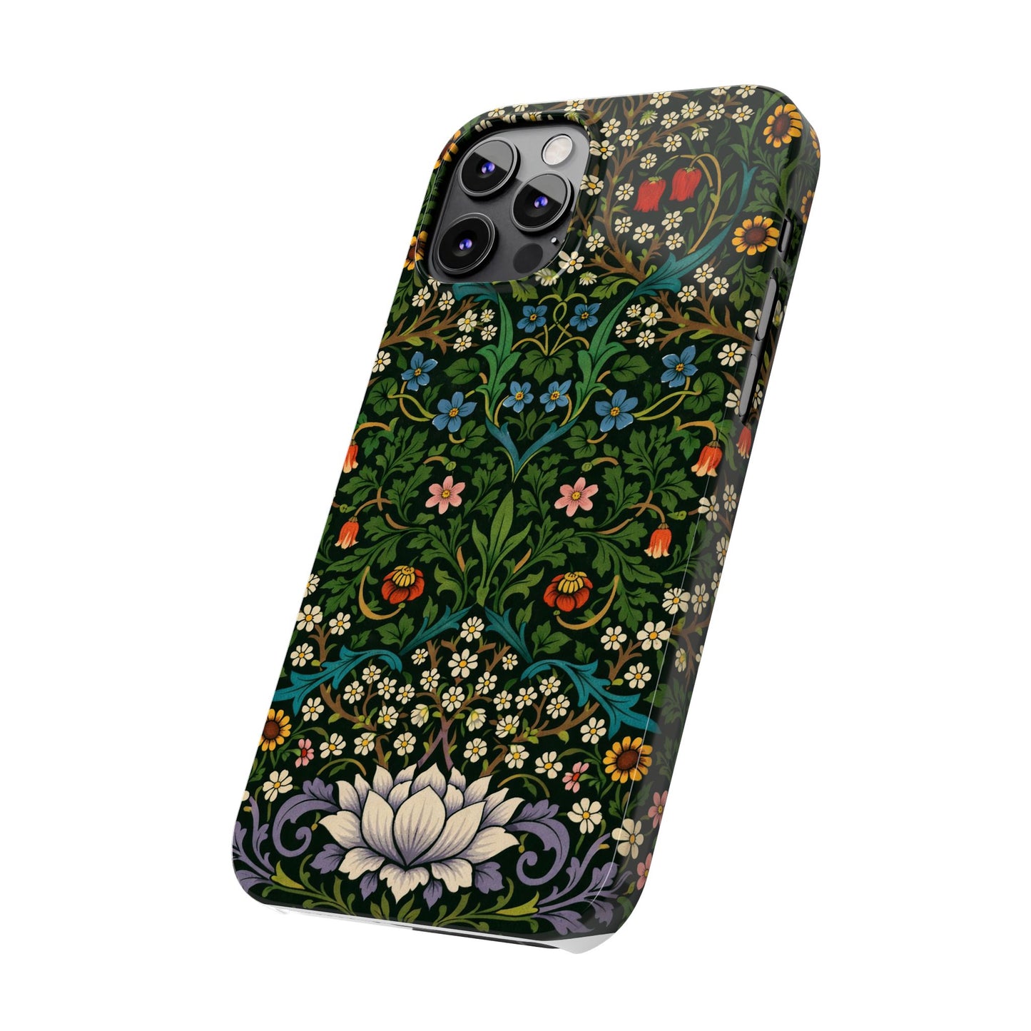 Slim Phone Case — Vintage Floral William Morris Style Pattern
