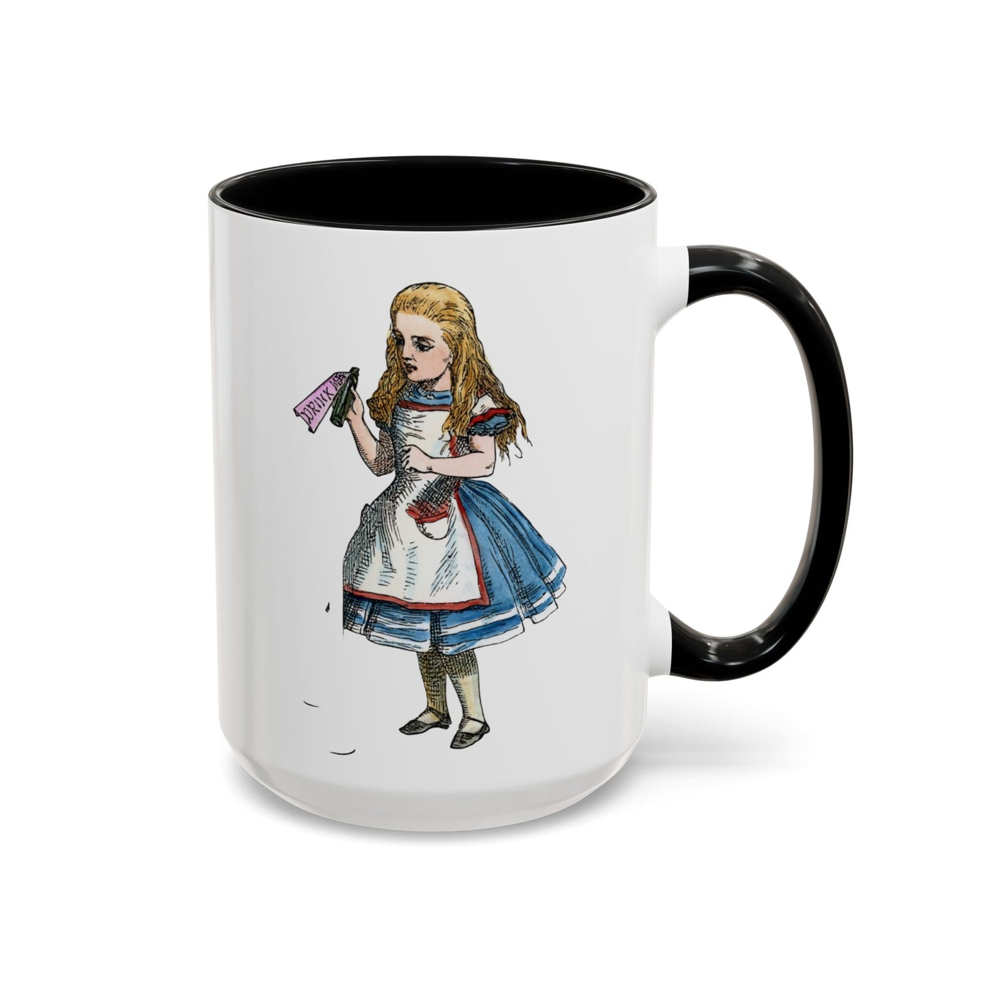 Alice in Wonderland Accent Coffee Mug – Vintage Alice Illustration (11/15 oz)