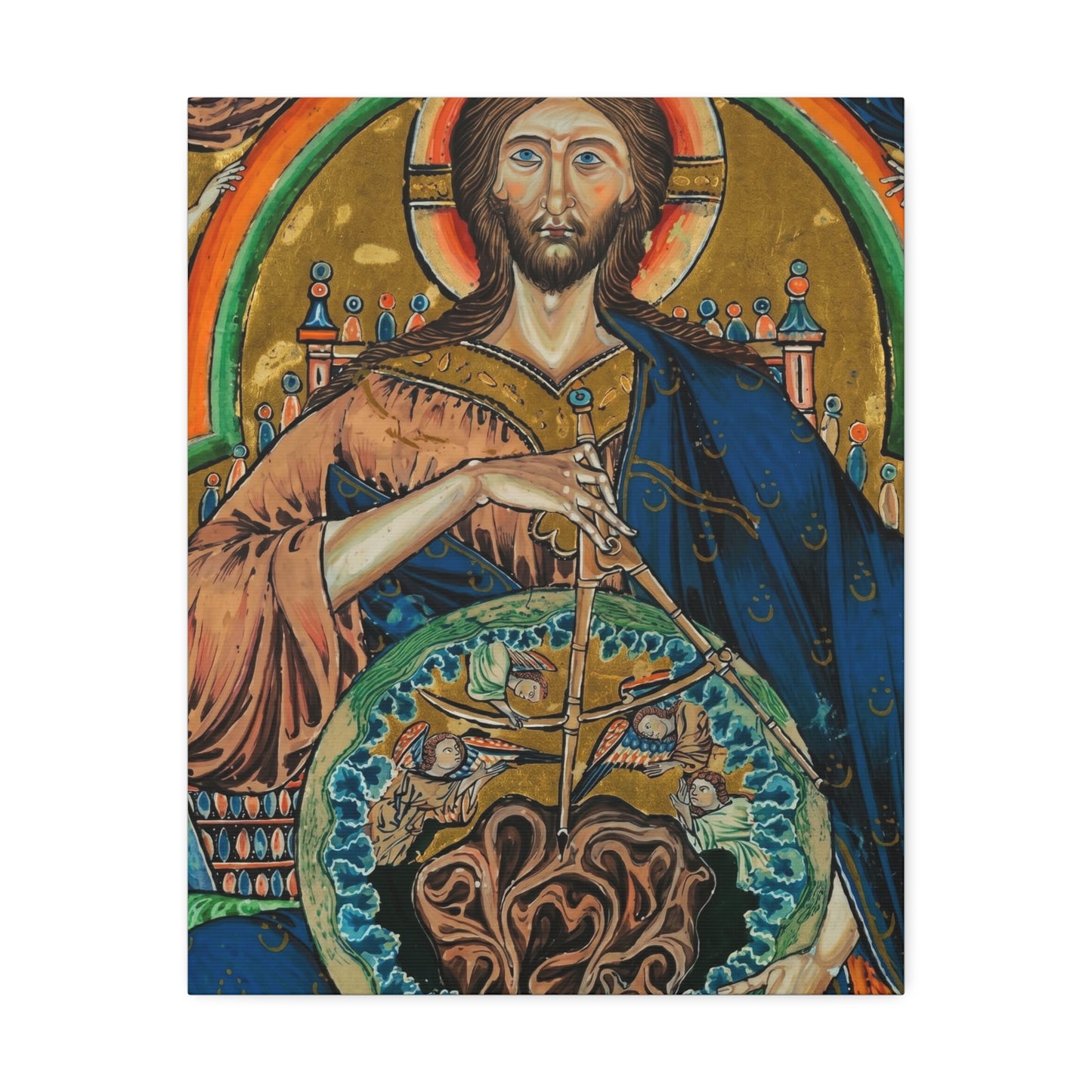 Religious Icon Canvas Print — Christ Pantokrator Stretched 1.5"