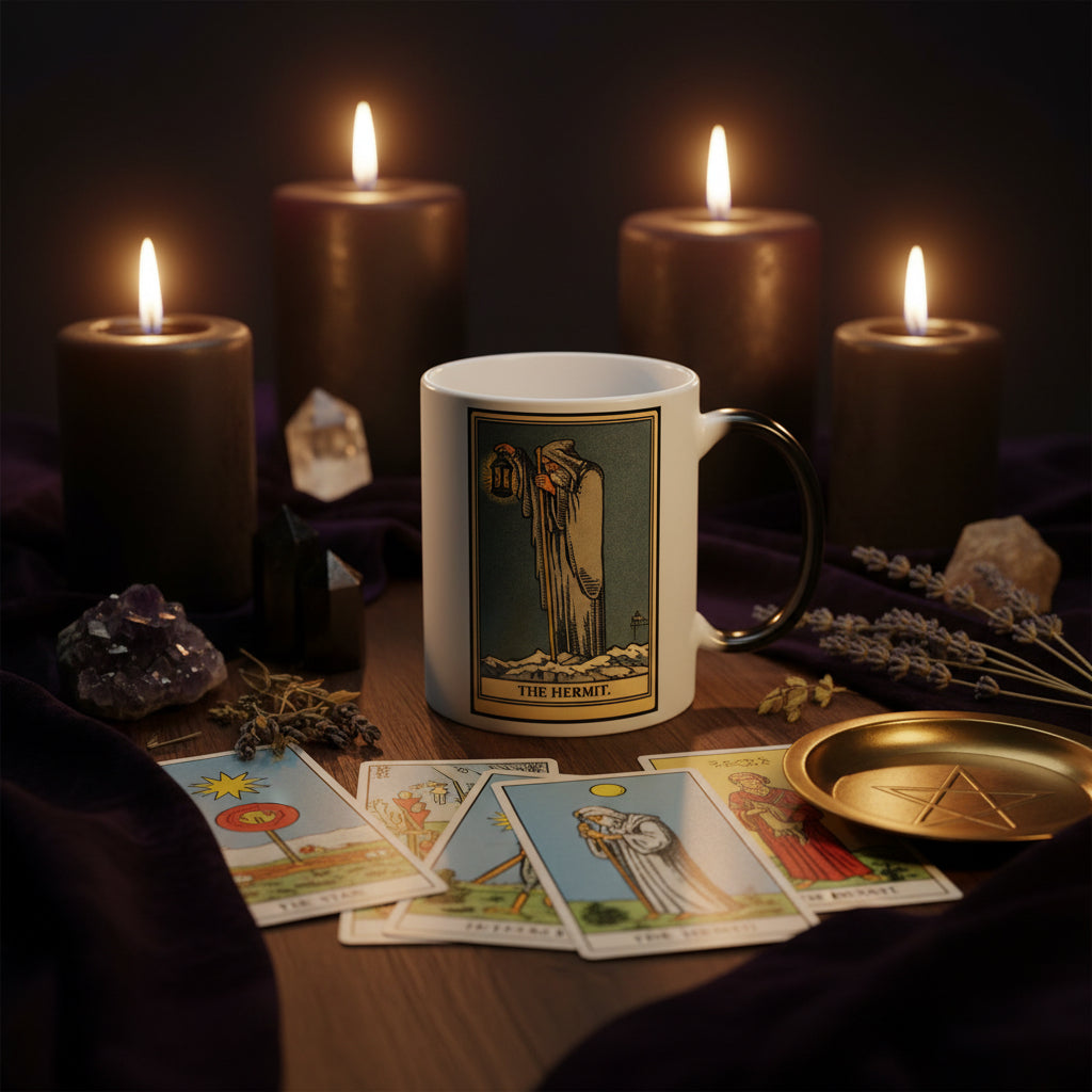 Tarot The Hermit Color-Changing Mug, 11oz