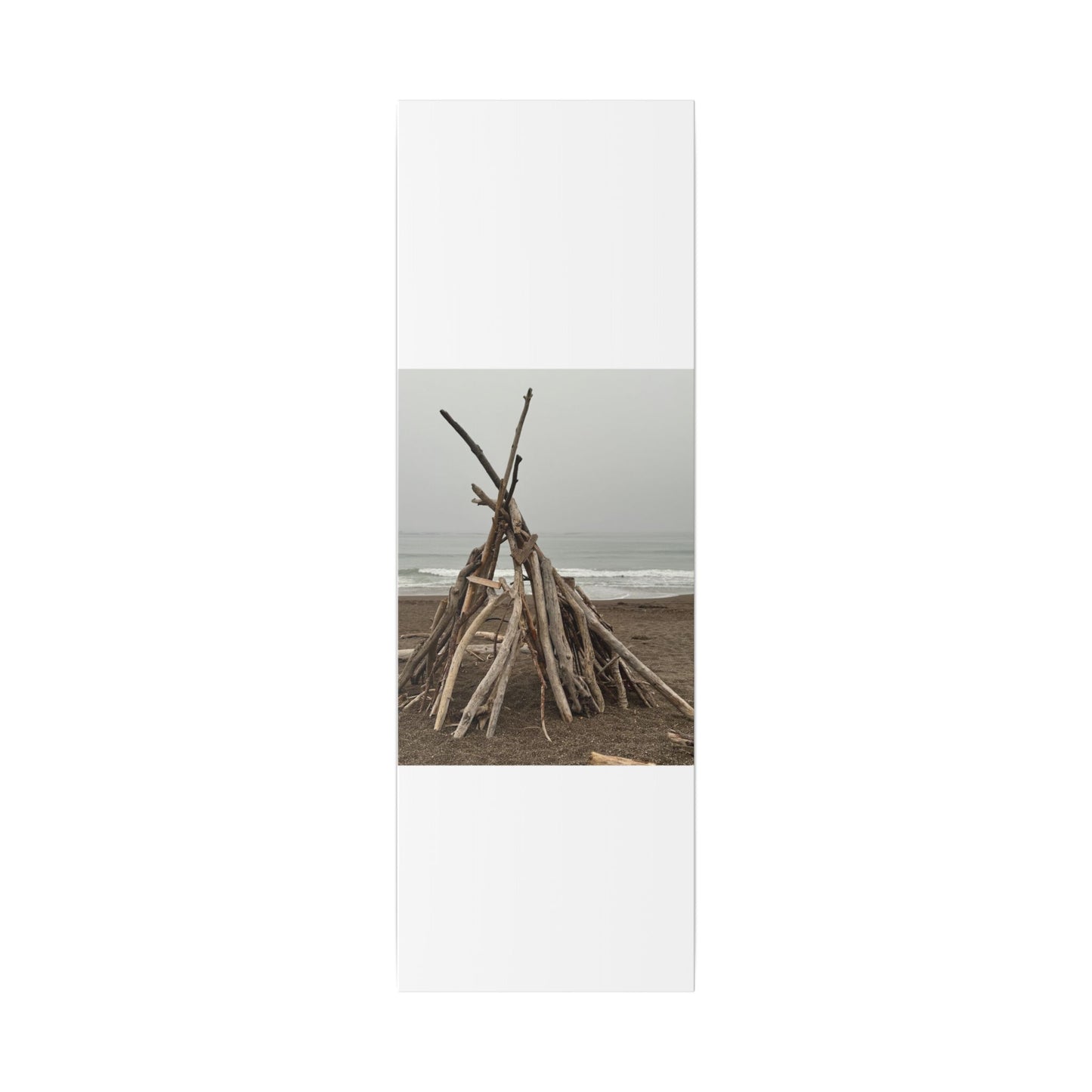 Driftwood Teepee Beach Driftwood Canvas
