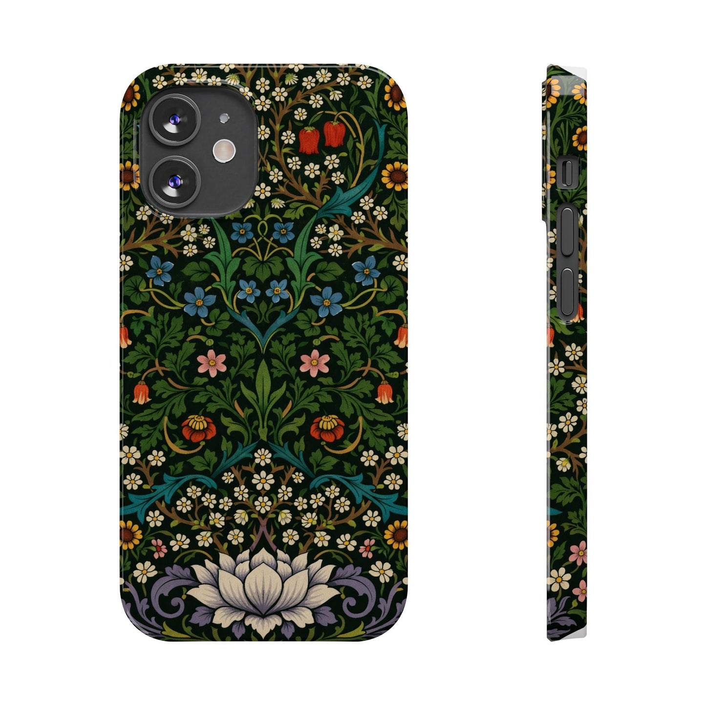 Slim Phone Case — Vintage Floral William Morris Style Pattern